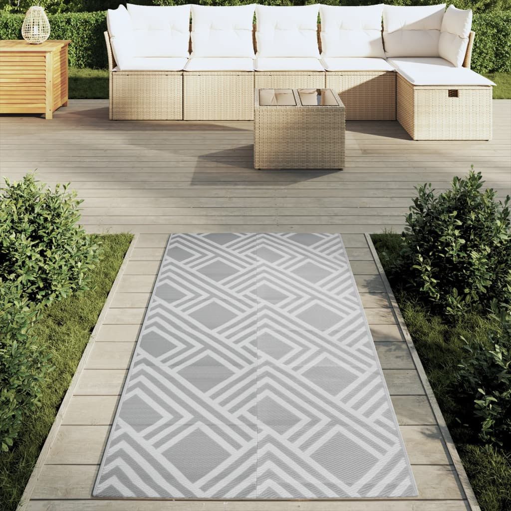 vidaXL Outdoorteppich 80 x 150 cm Outdoor-Teppich Grau 80x150 cm PP, Höhe: 0 mm