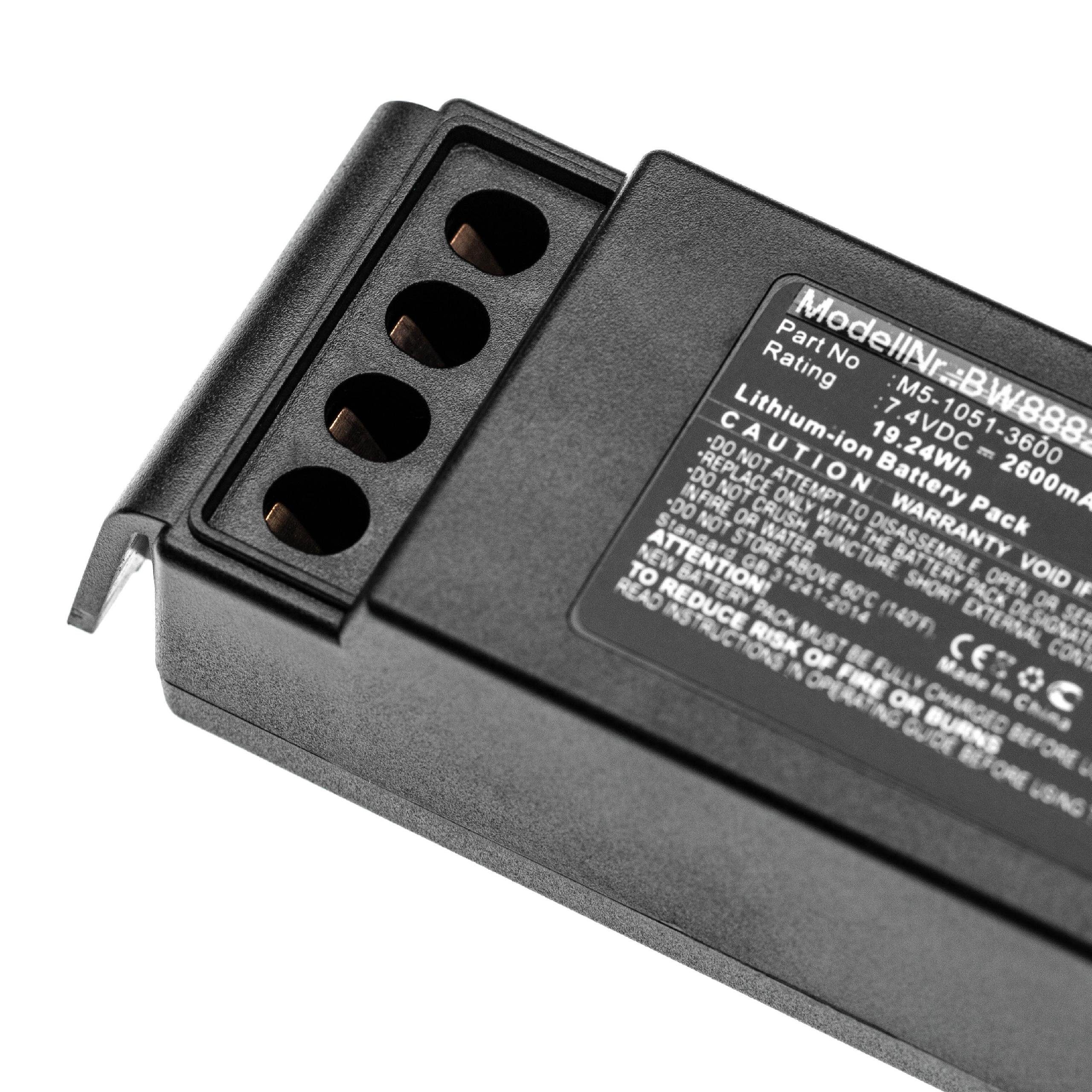 Cavotec vhbw mit 2600 Akku Li-Ion MC-3000 (7,4 kompatibel mAh V)