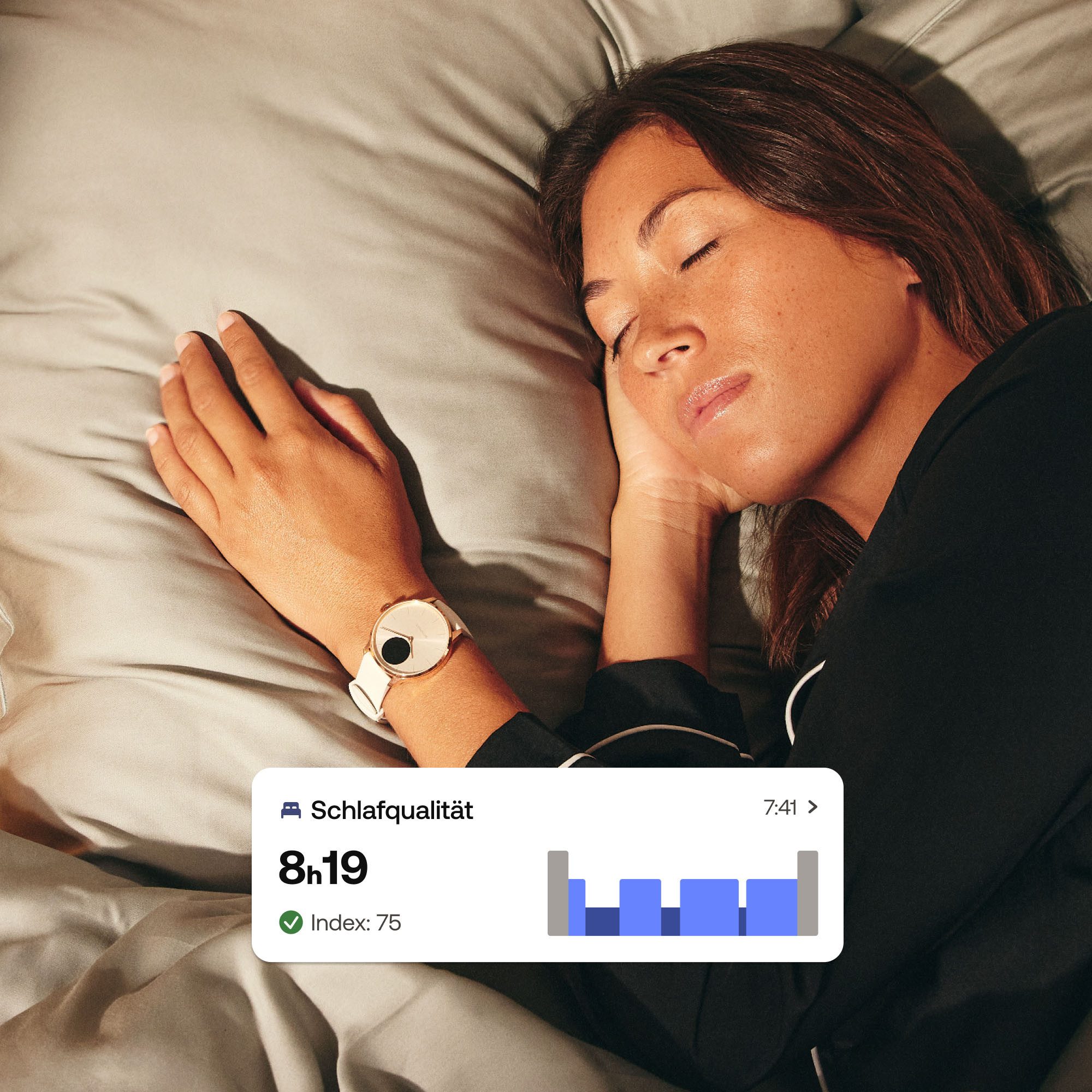 Withings ScanWatch Light 37mm RoseGold, Akku bis 35 Tage, 50 M Wasserdicht Smartwatch (0,63 Zoll), Leicht, elegant, langlebig, hybride, für tägliches Gesundheitstracking grau|weiß
