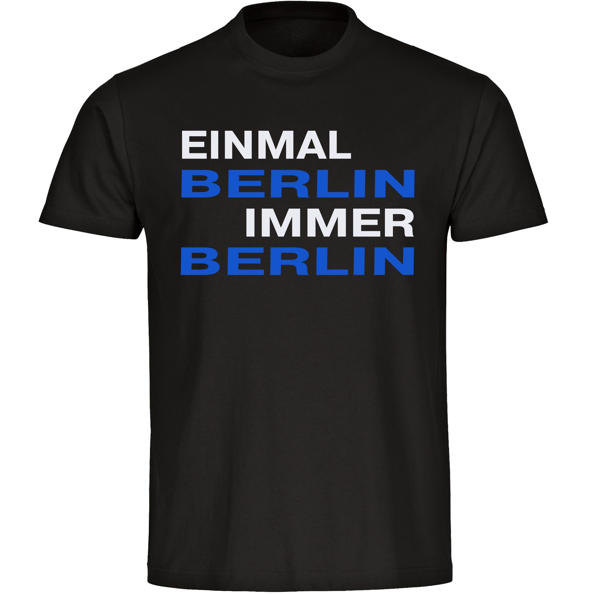 multifanshop T-Shirt Herren Berlin blau - Einmal Immer - Männer