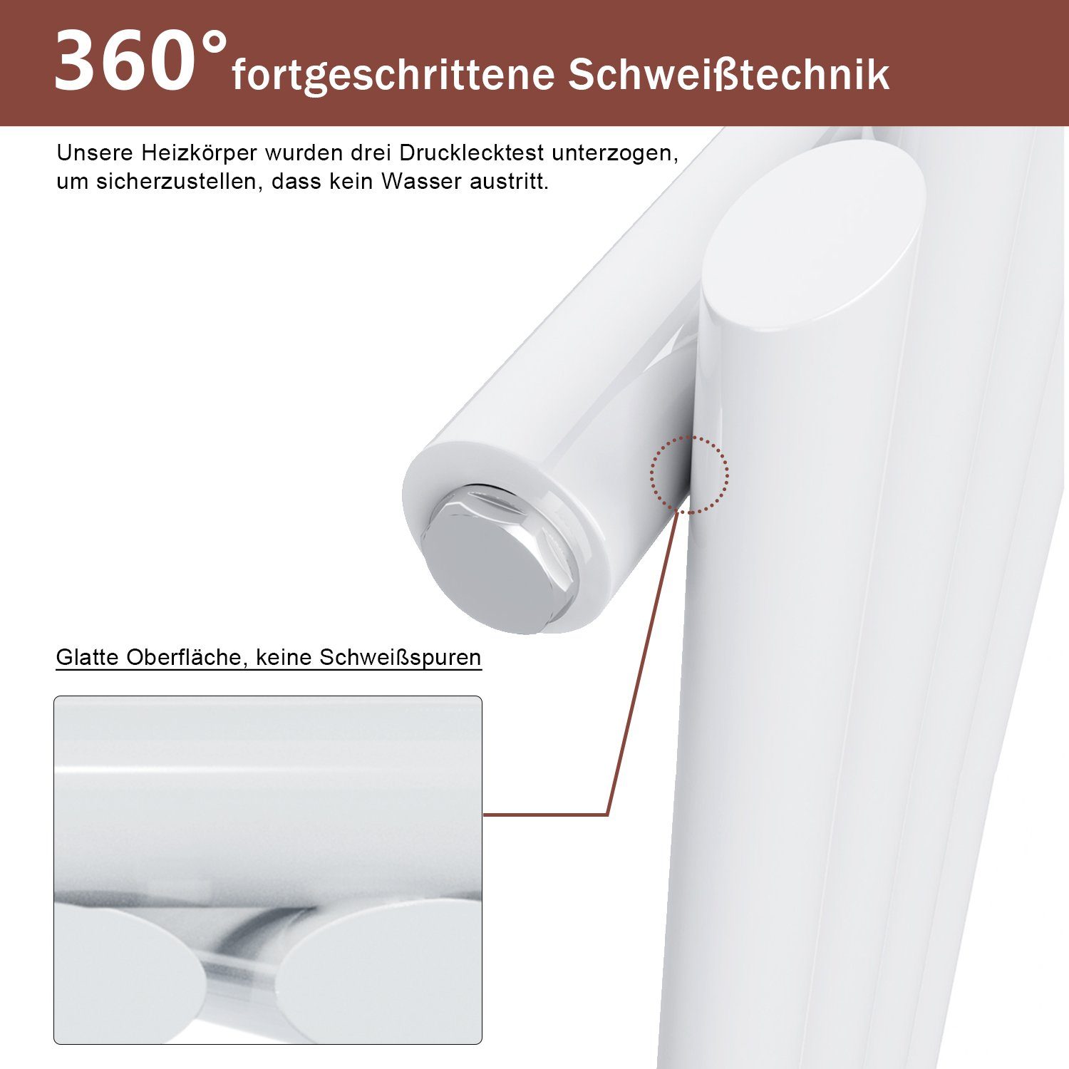 SONNI Badheizkörper Heizkörper Design Röhren Heizung modern, Weiß