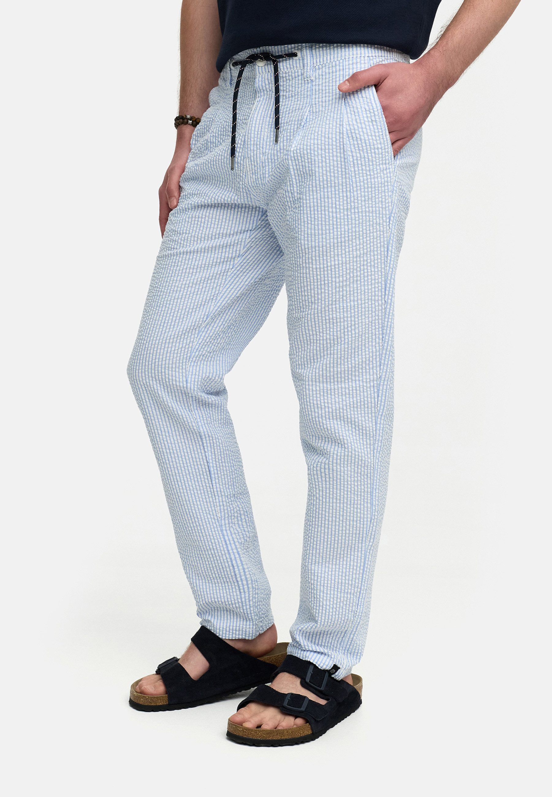 Indicode Stoffhose Herren INWebb Herrenhose Freizeithose Männer aus Seersucker-Gewebe für eine optimale Luftzirkulation