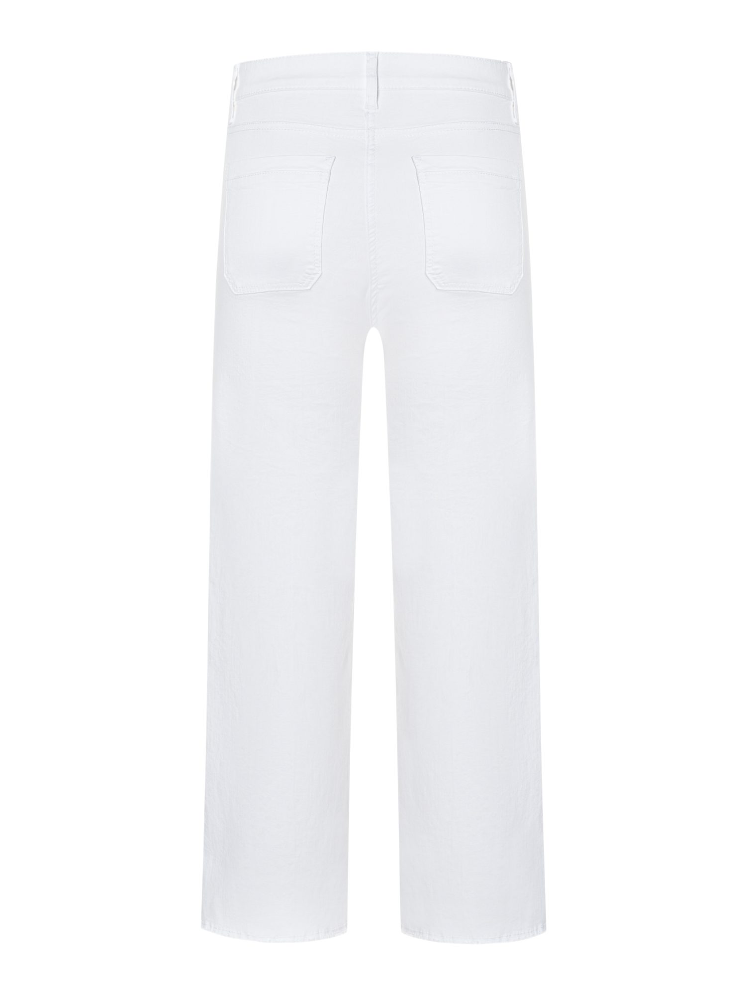 Cambio Stretch-Hose weiß, Casual, Baumwolle, Unifarben, Regular Fit, Mittel