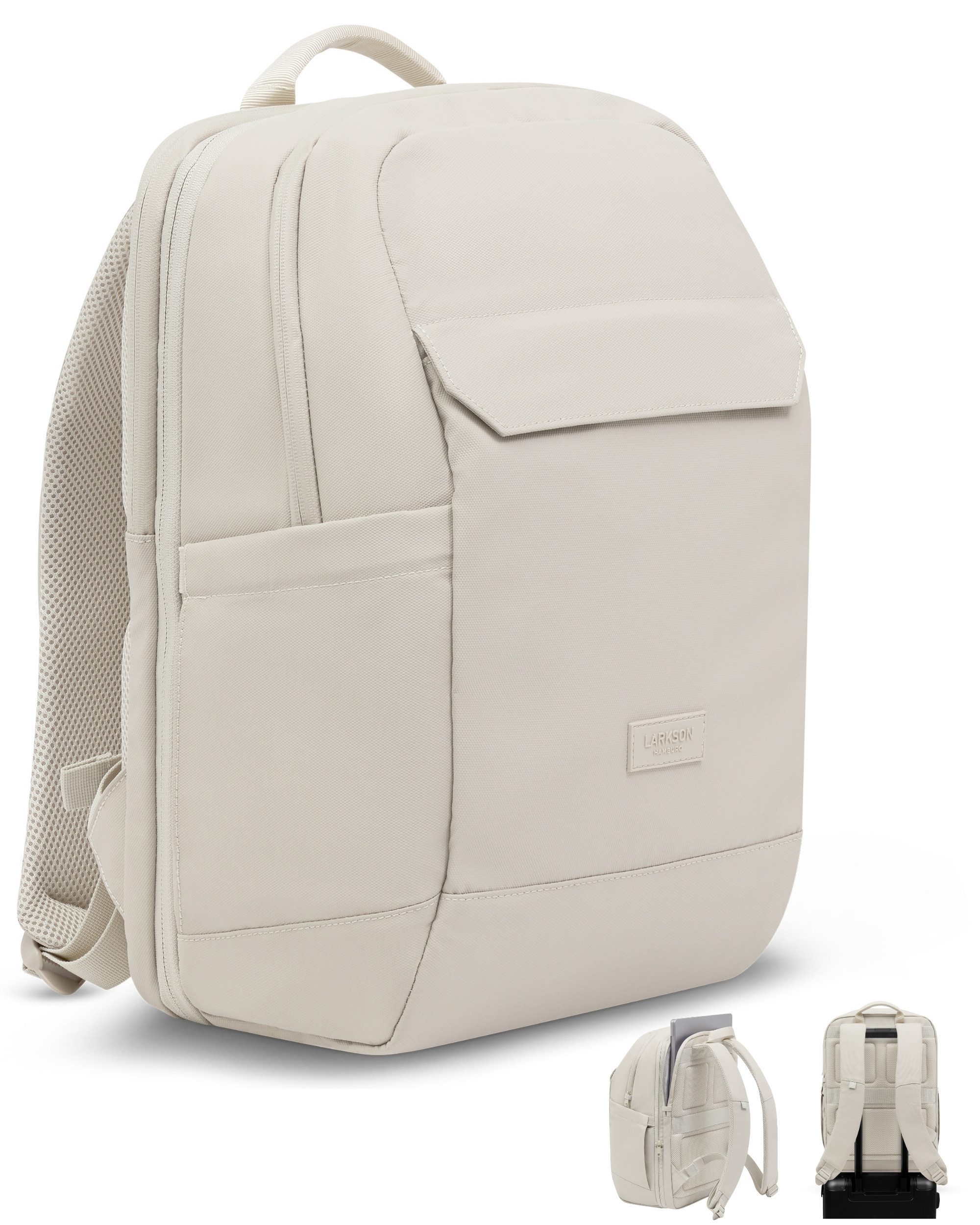 LARKSON Rucksack Bjarne Small Business Arbeitsrucksack für Herren, Handgepäck mit 16“ Laptopfach & Anti-Diebstahl-Loops
