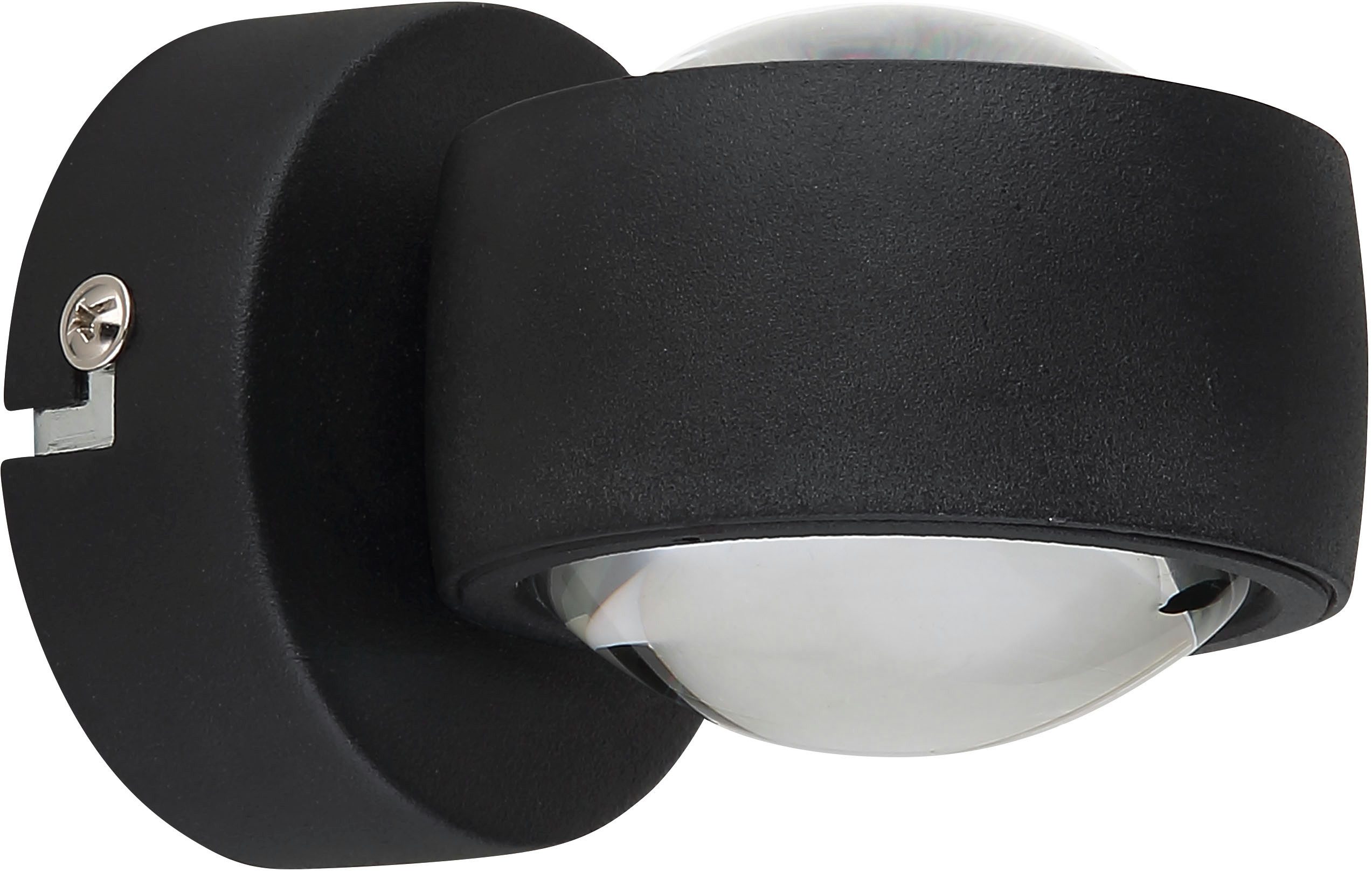 GLOBO LIGHTING LED Wandleuchte RANDI, LED fest integriert, Warmweiß, Wandlampe/Lichtschein: auf- und abwärts/schwarz/Glas