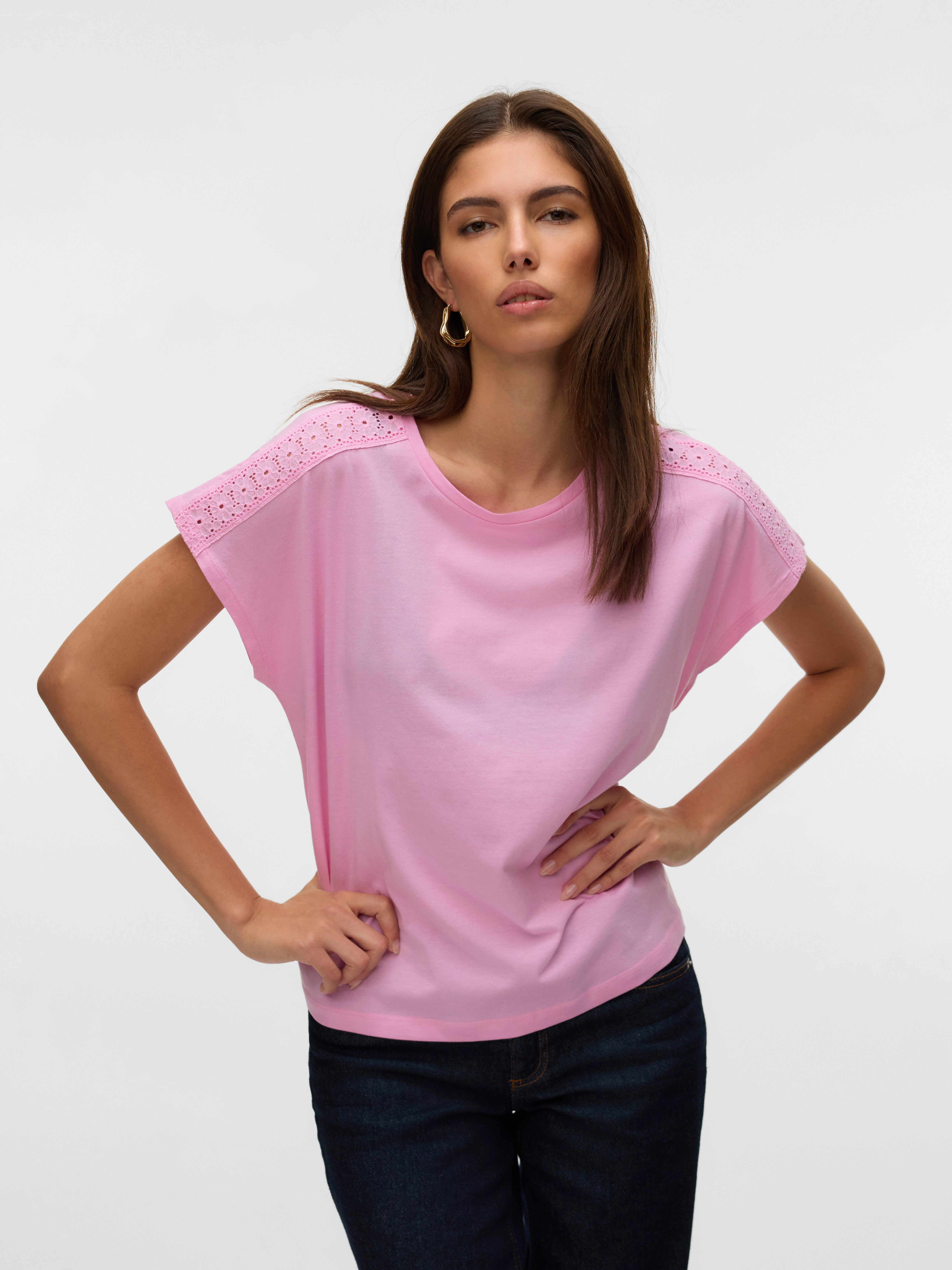 Vero Moda Kurzarmshirt VMEMMY SS LACE günstig online kaufen