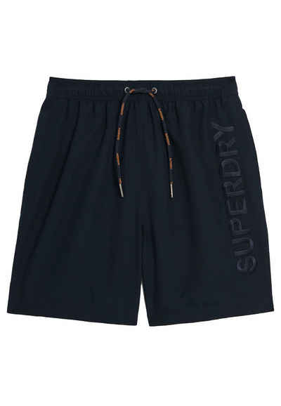 Superdry Badeshorts Superdry Herren Badeshorts PREMIUM EMB 17 SWIM SHORT Eclipse Navy