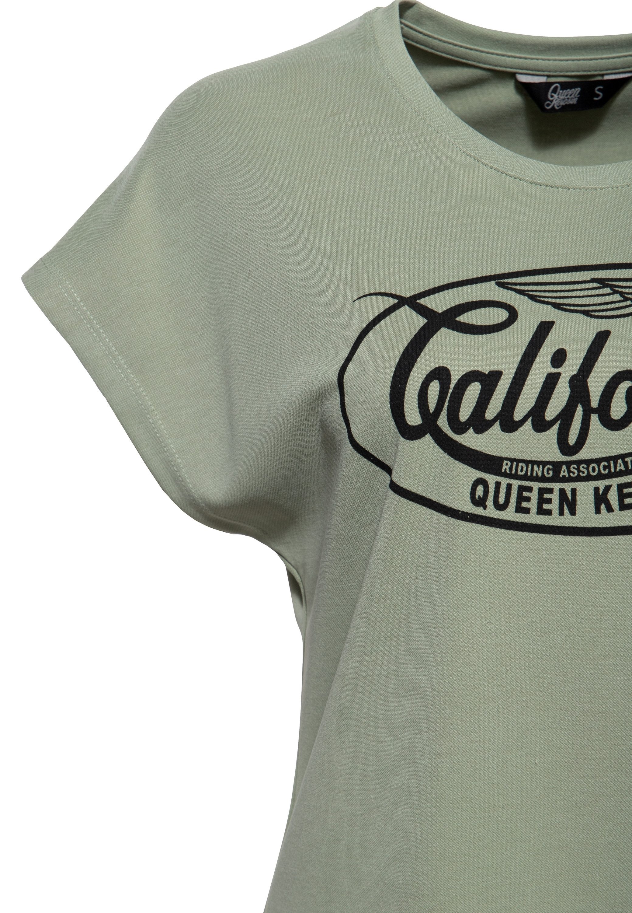 QueenKerosin Print-Shirt California (1-tlg) Wohlfühlfaktor mit Modal