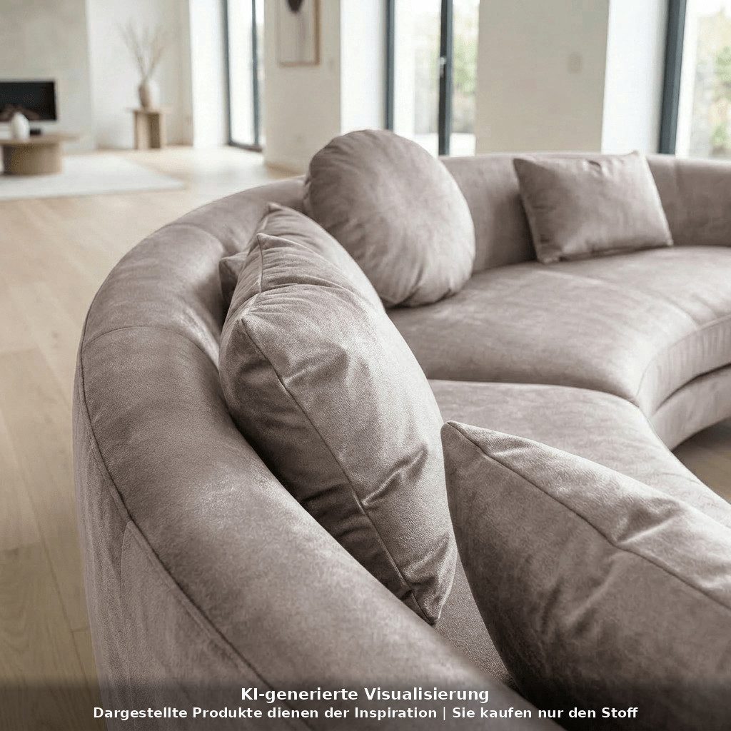 novely® Stoff Abverkauf PLATIN, Glänzender Luxus Möbelstoff Ultra-Clean, Ultra-Clean, Abriebfest, Pflegeleicht, Meterware, 1lfm
