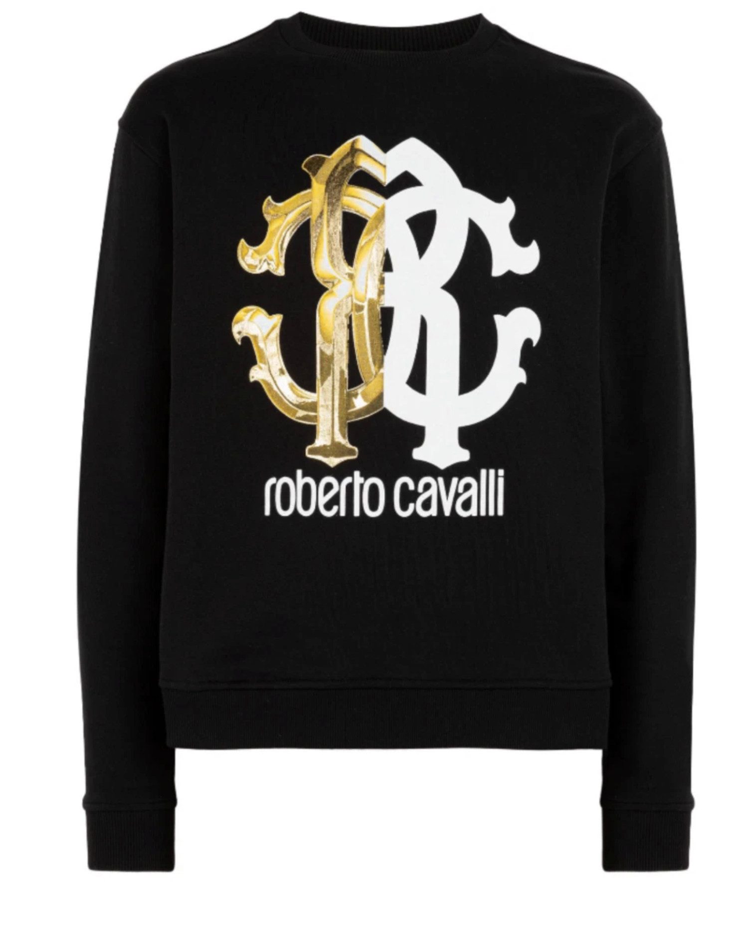 roberto cavalli Sweatshirt FIRENZE RC Monogram Logo Sweatshirt Pullover Sweater Exklusive Roberto Cavalli Firenze Premium-Linie