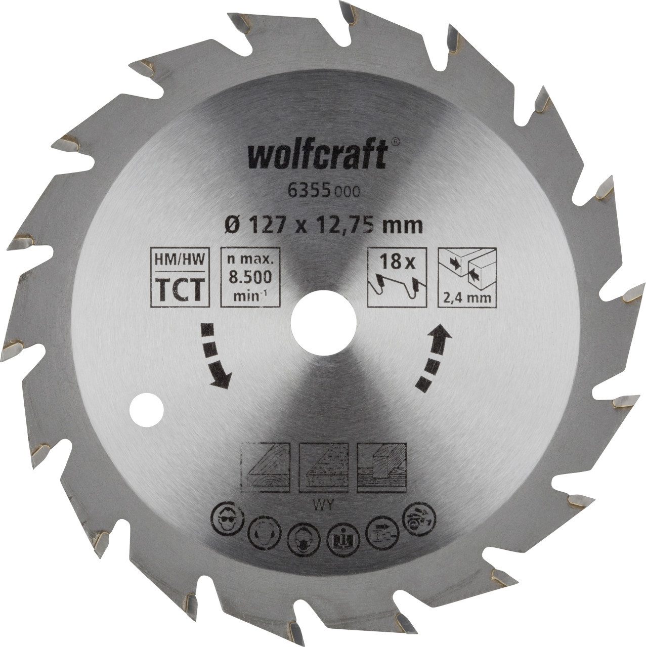 Wolfcraft Kreissägeblatt Wolfcraft Kreissägeblatt Ø 127 mm Bohrung Ø 12,75