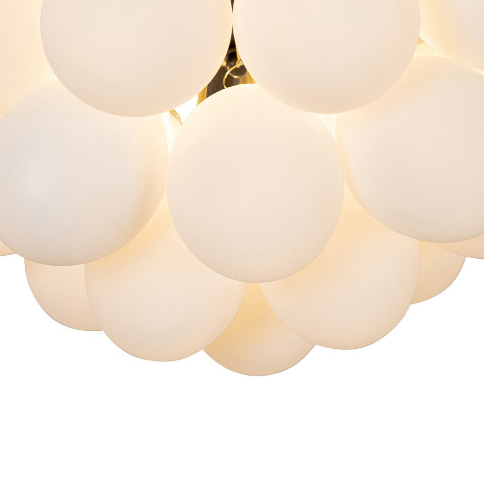 Qazqa Deckenleuchte Uvas, ohne Leuchtmittel, G9, Weiß, Design, Glas, 6-flam günstig online kaufen