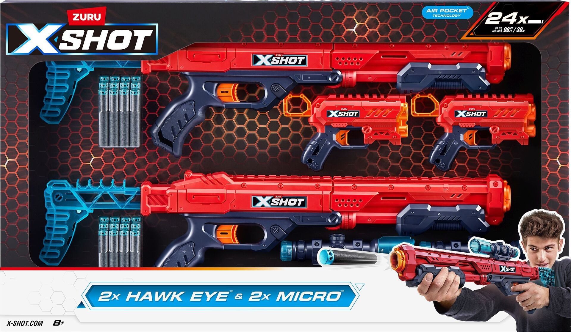 ZURU Blaster XSHOT Excel Combo Pack Hawk-Eye