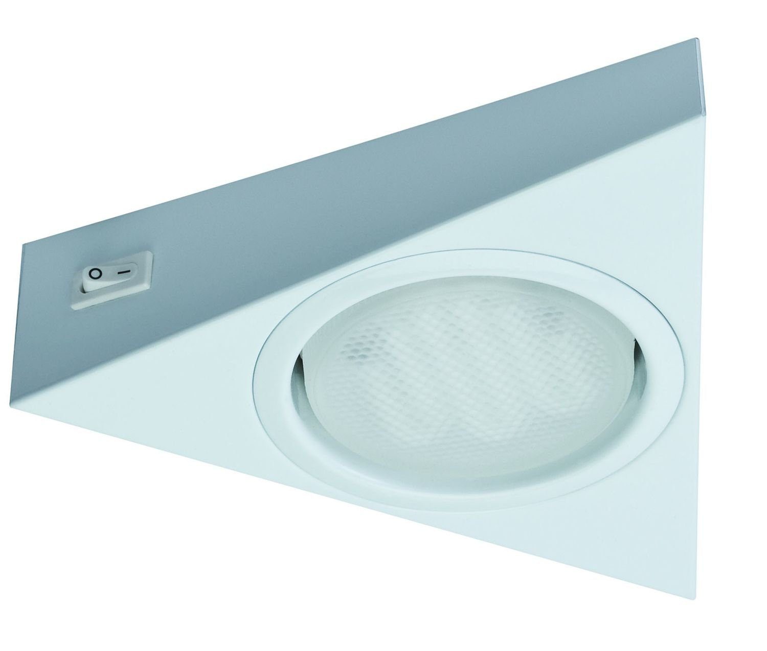 Paulmann Unterschrankleuchte Paulmann Möbel Aufbauleuchte 3eck Disc 1x9W 230V GX53 Weiß/Metall, Paulmann Möbel Aufbauleuchte 3eck Disc 1x9W 230V GX53 Weiß/Metall