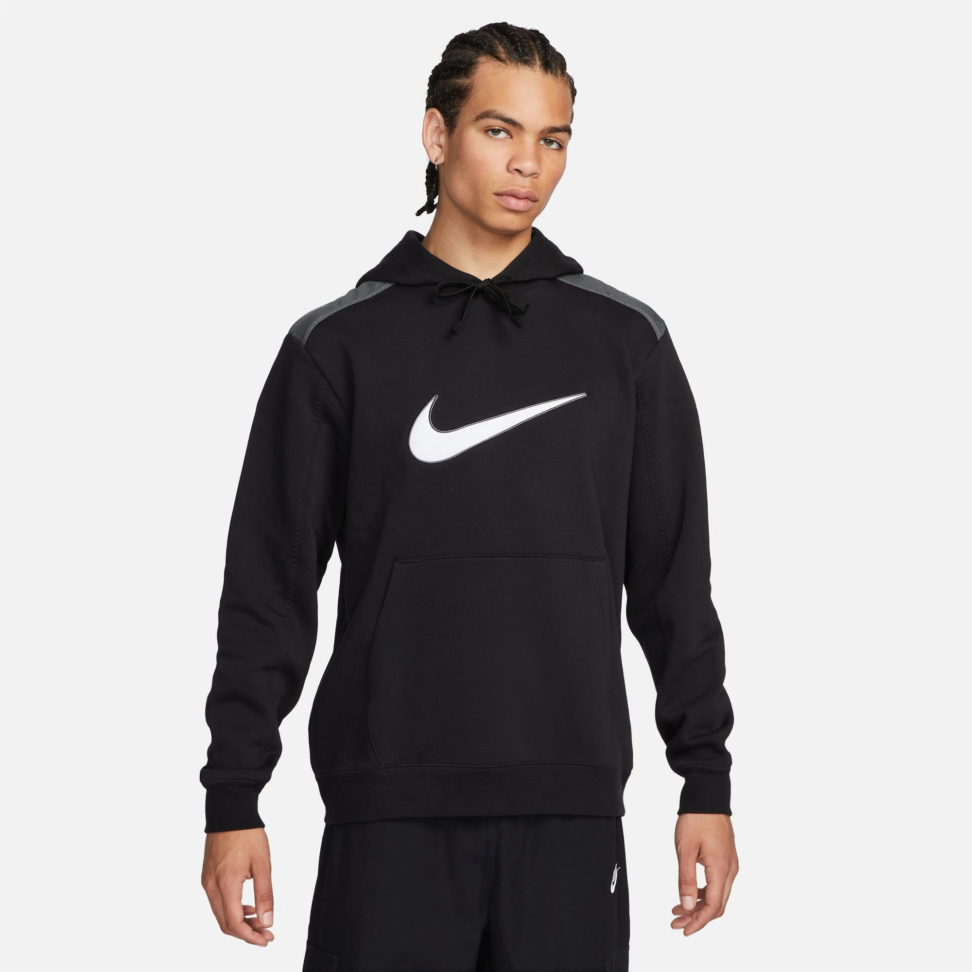 FLC Sportswear HOODIE Nike BLACK/IRON NSW Kapuzensweatshirt SP GREY BB M