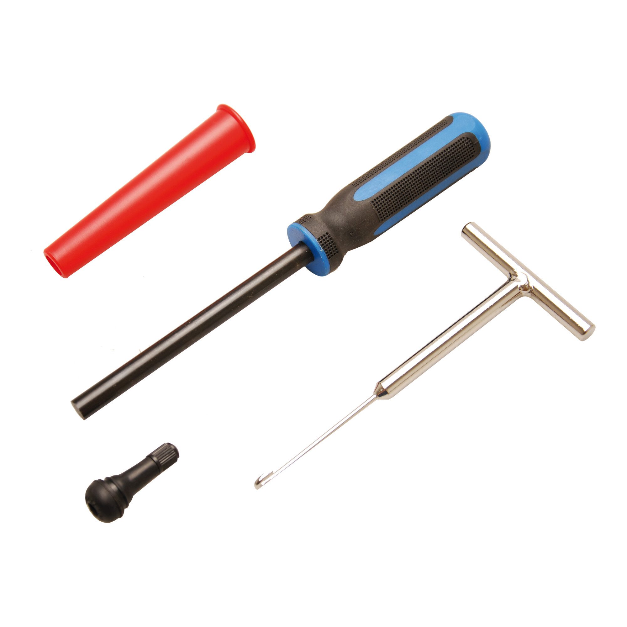 BGS technic Rollenbock BGS Reifenventil-Einziehwerkzeugsatz 4 teilig