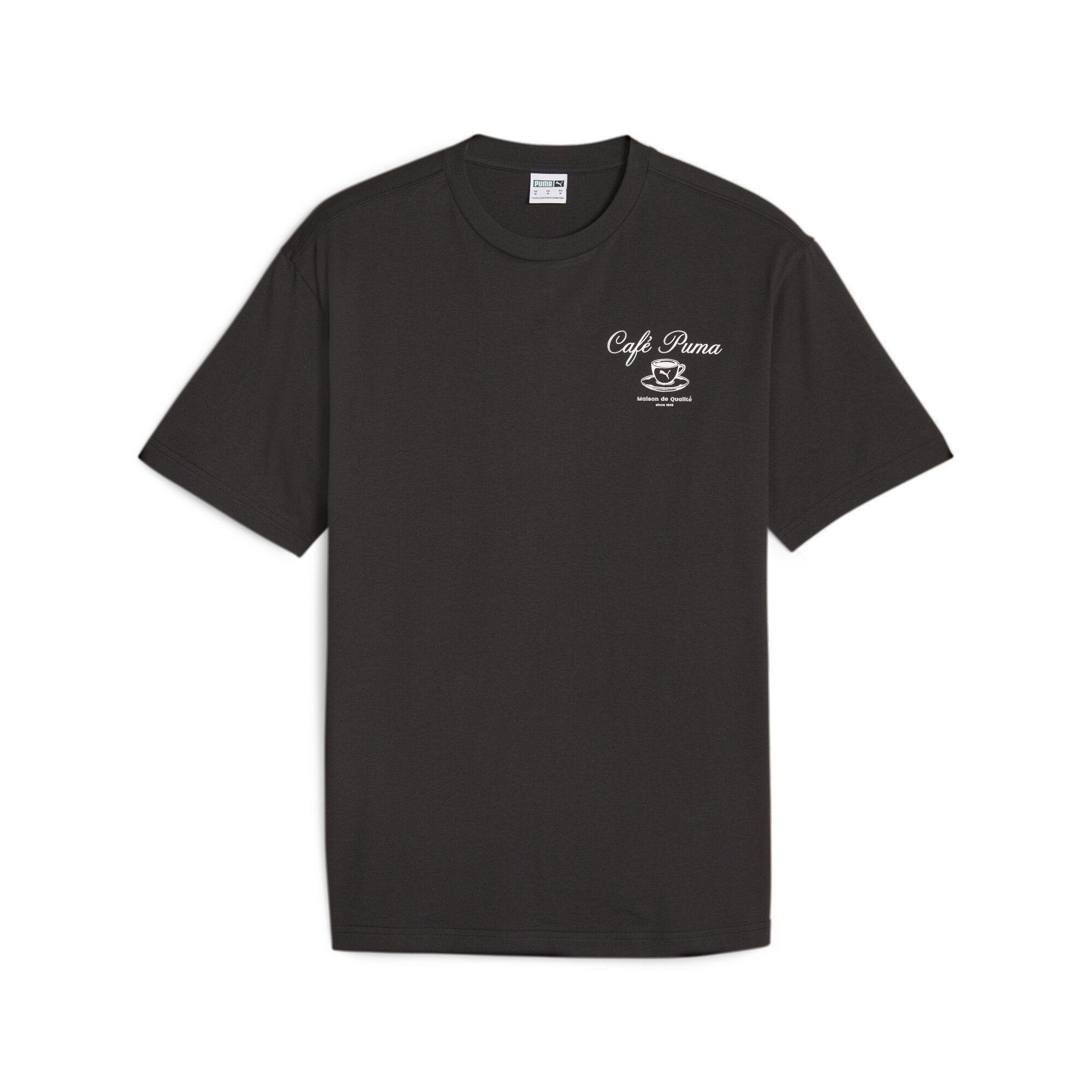 PUMA T-Shirt CLASSICS CAFE PUMA T-Shirt Herren Black
