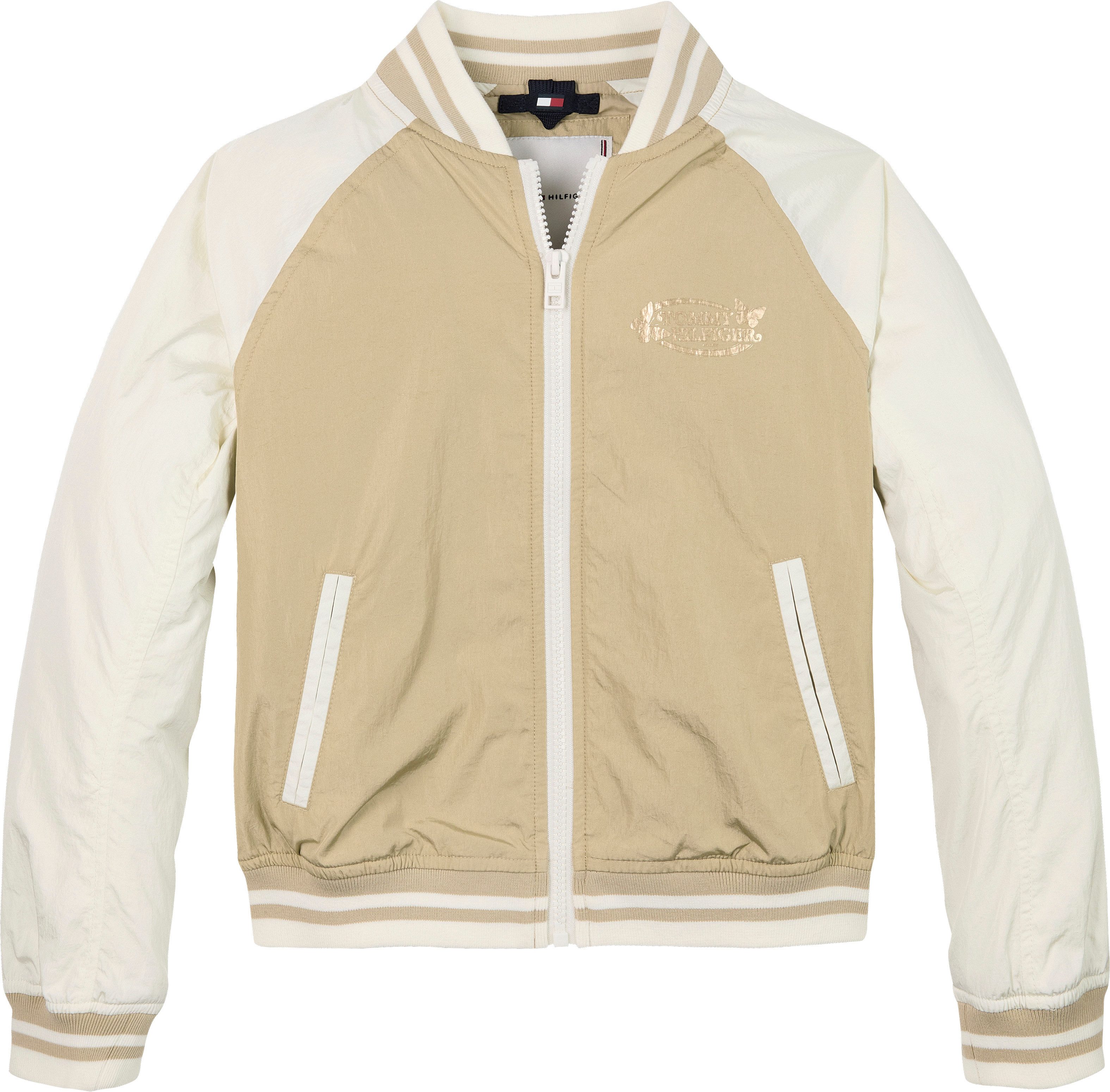 Tommy Hilfiger Blouson BUTTERFLY GRAPHIC BOMBER JACKET für Kinder bis 16 Jahre, mit glänzendem Butterfly-Print