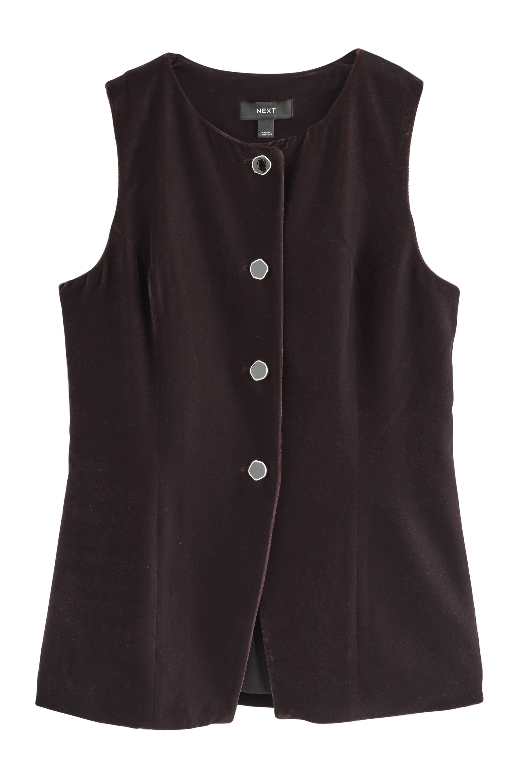 Next Anzugweste Samtweste mit Knopfleiste und günstig online kaufen