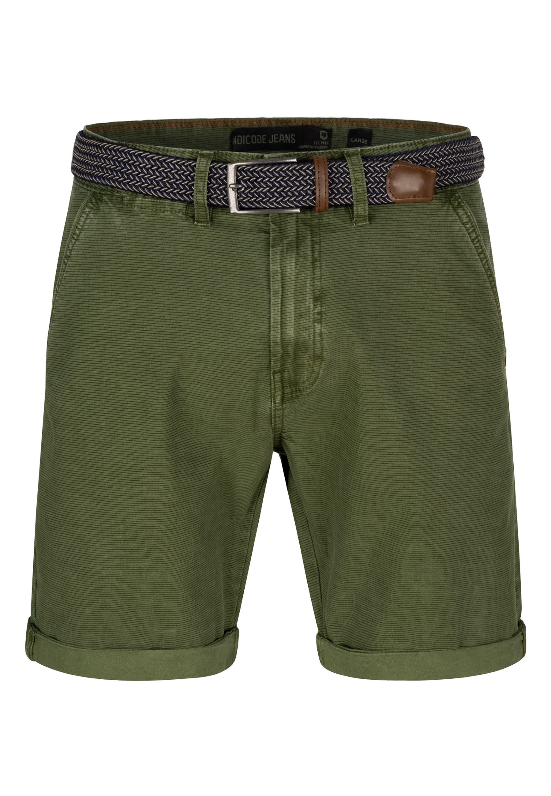 Indicode Chinoshorts Caedmon aus elastischer Baumwoll-Qualität, günstig online kaufen