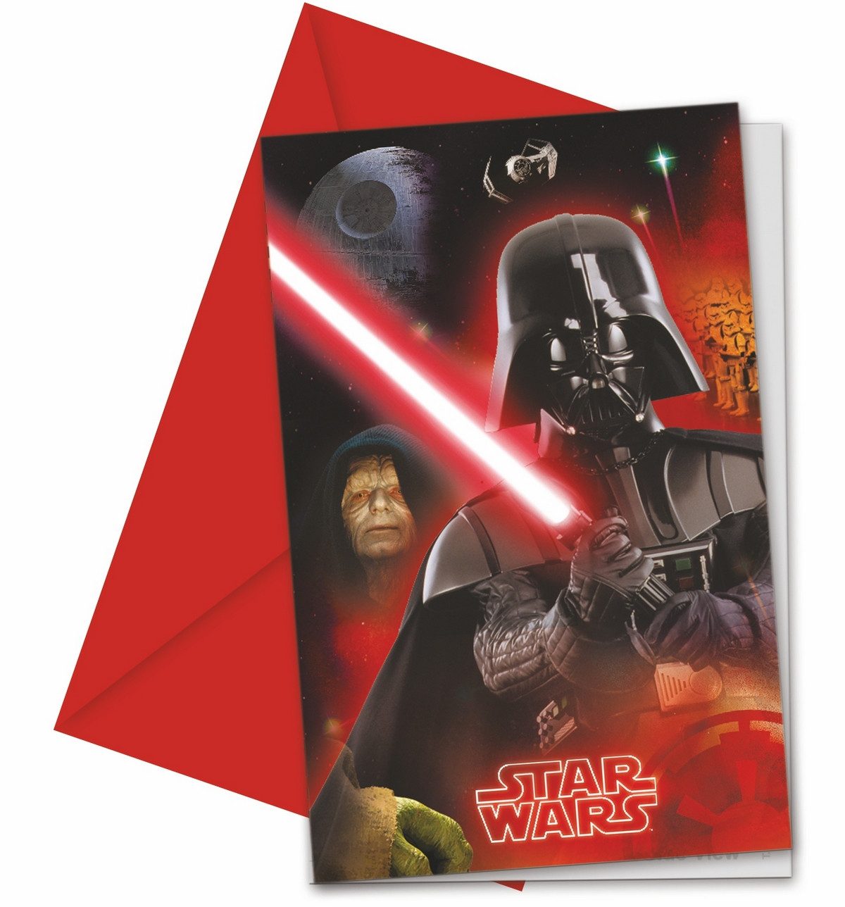Star Wars Einladungskarten Set - 6 Galaxy Motive Mit Umschlägen
