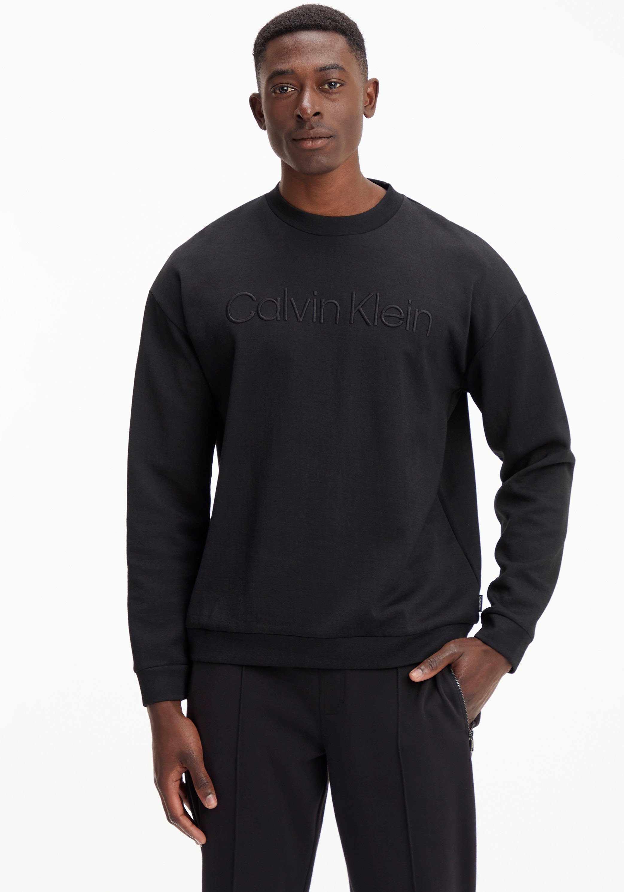 Calvin Klein Sweatshirt ICONIC SPACER COMFORT SWEATSHIRT schwarz