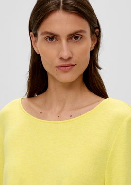 s.Oliver Langarmshirt Longsleeve mit Wickeldetail Knoten, Raffung