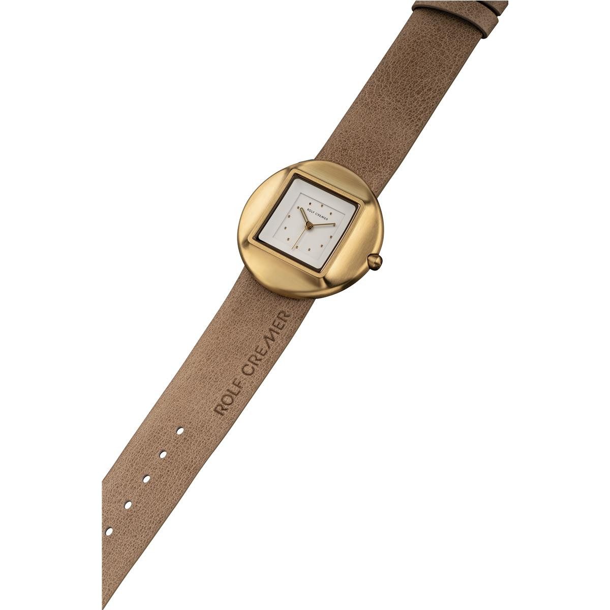 Rolf Cremer Quarzuhr Rolf Cremer Morph Unisexuhr 509000 Beige, Gold Leder, (1-tlg)