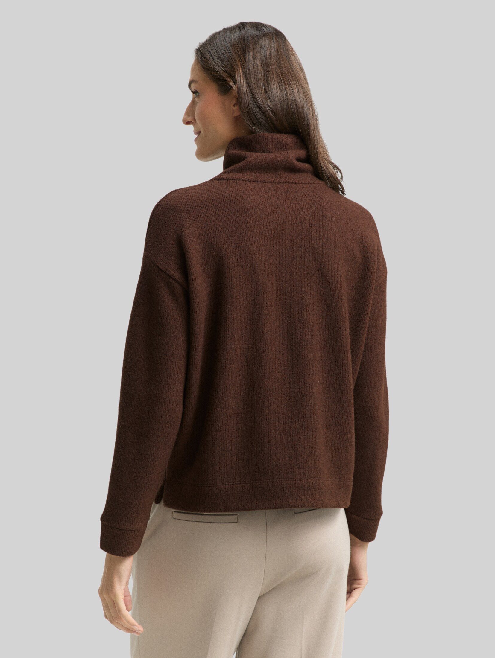 TOM TAILOR Sweatshirt Strick & Sweatshirts Loose Fit Sweatshirt mit Rollkragen