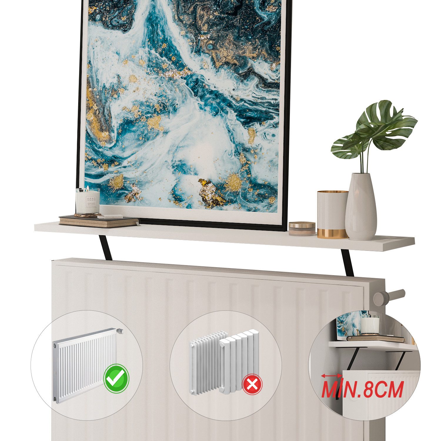 moebel17 Regal Adin, Einzelmöbel 1-tlg., Pflegeleicht, platzsparend, modern günstig online kaufen