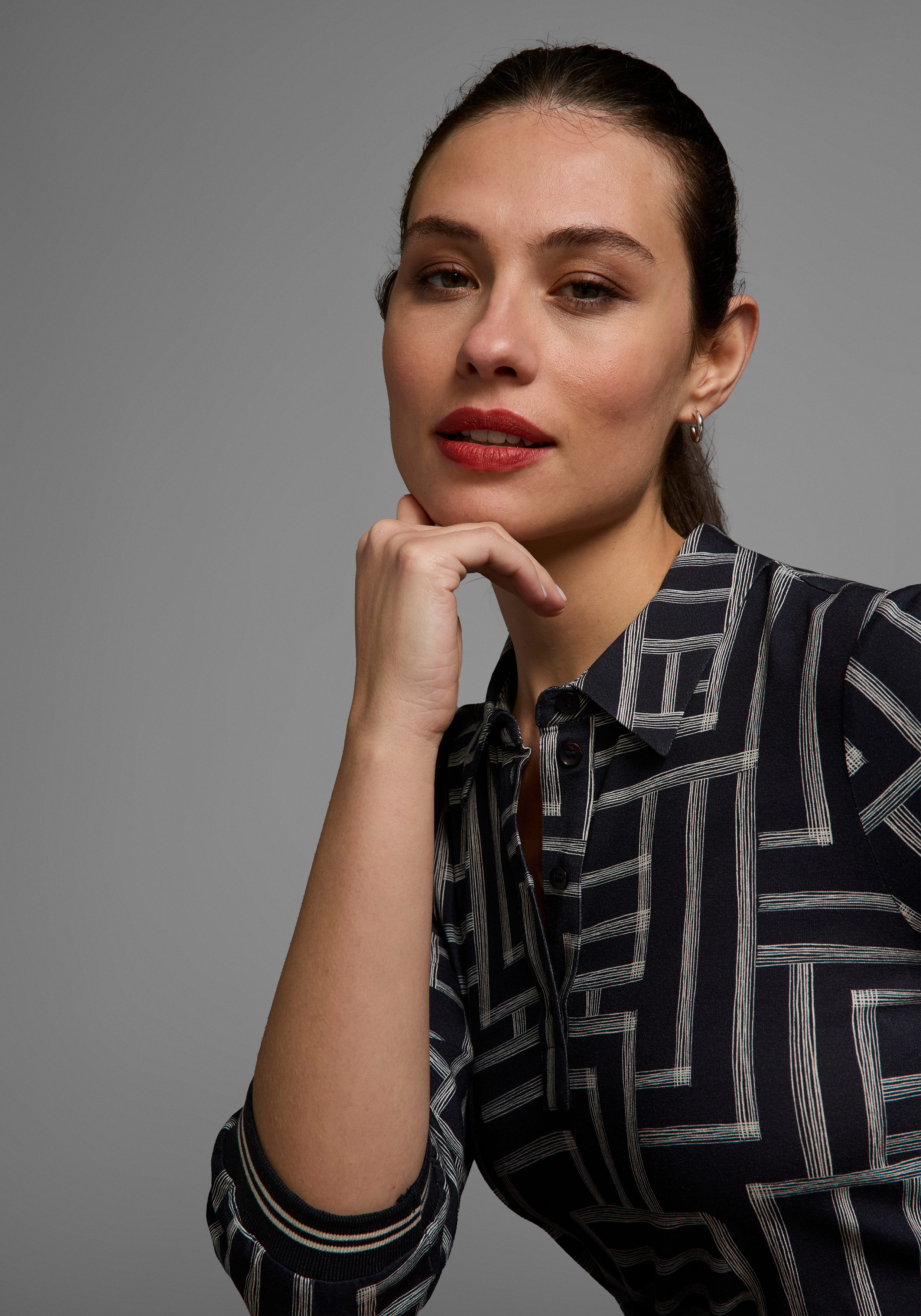 Laura Scott Polokleid mit Grafik-Print günstig online kaufen