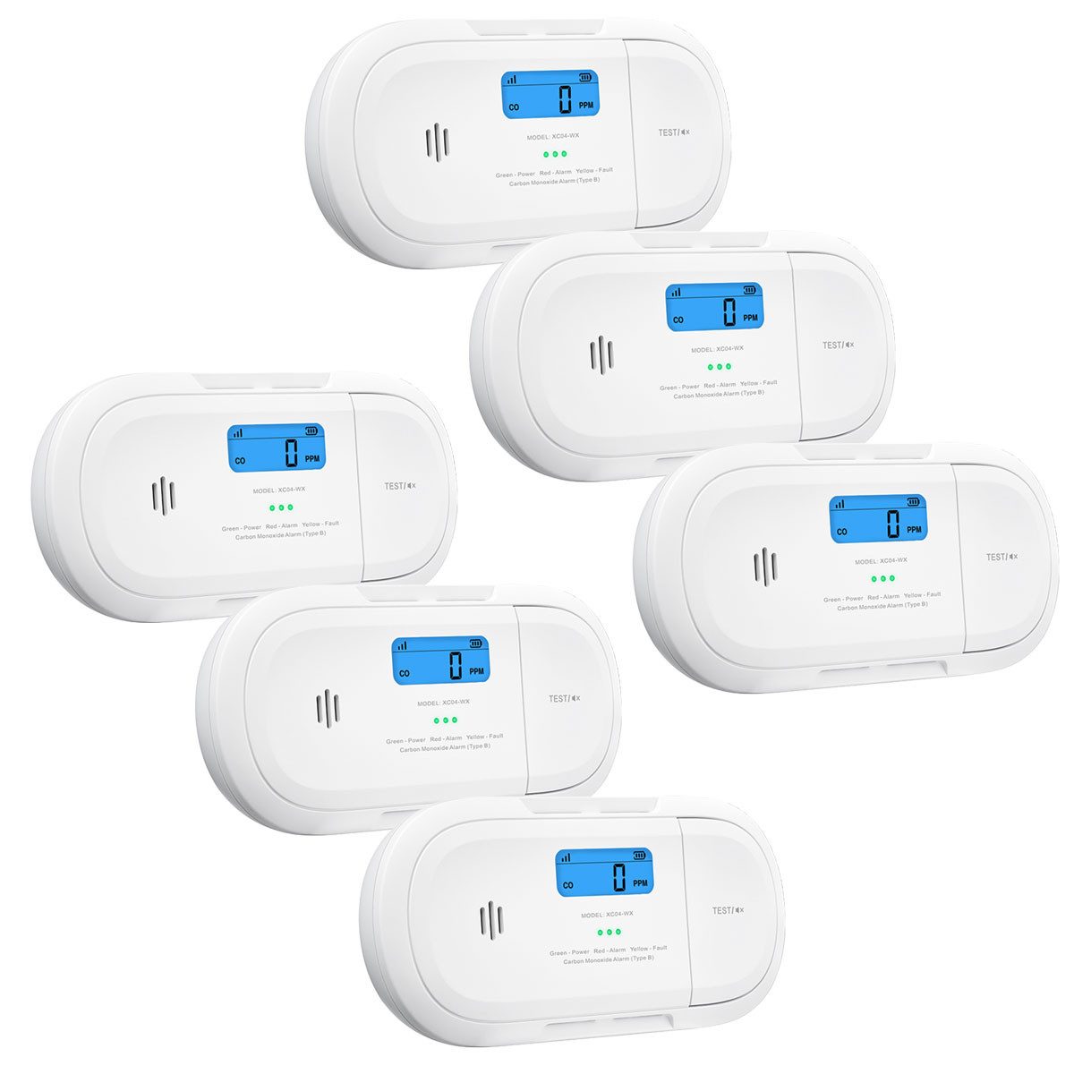 X-SENSE XC04-WX Intelligenter WLAN-Kohlenmonoxidmelder mit LCD-Anzeige / CO-Melder (bis zu 10 Jahre Sensorlebensdauer, Elektrochemischer Figaro-CO-Sensor)