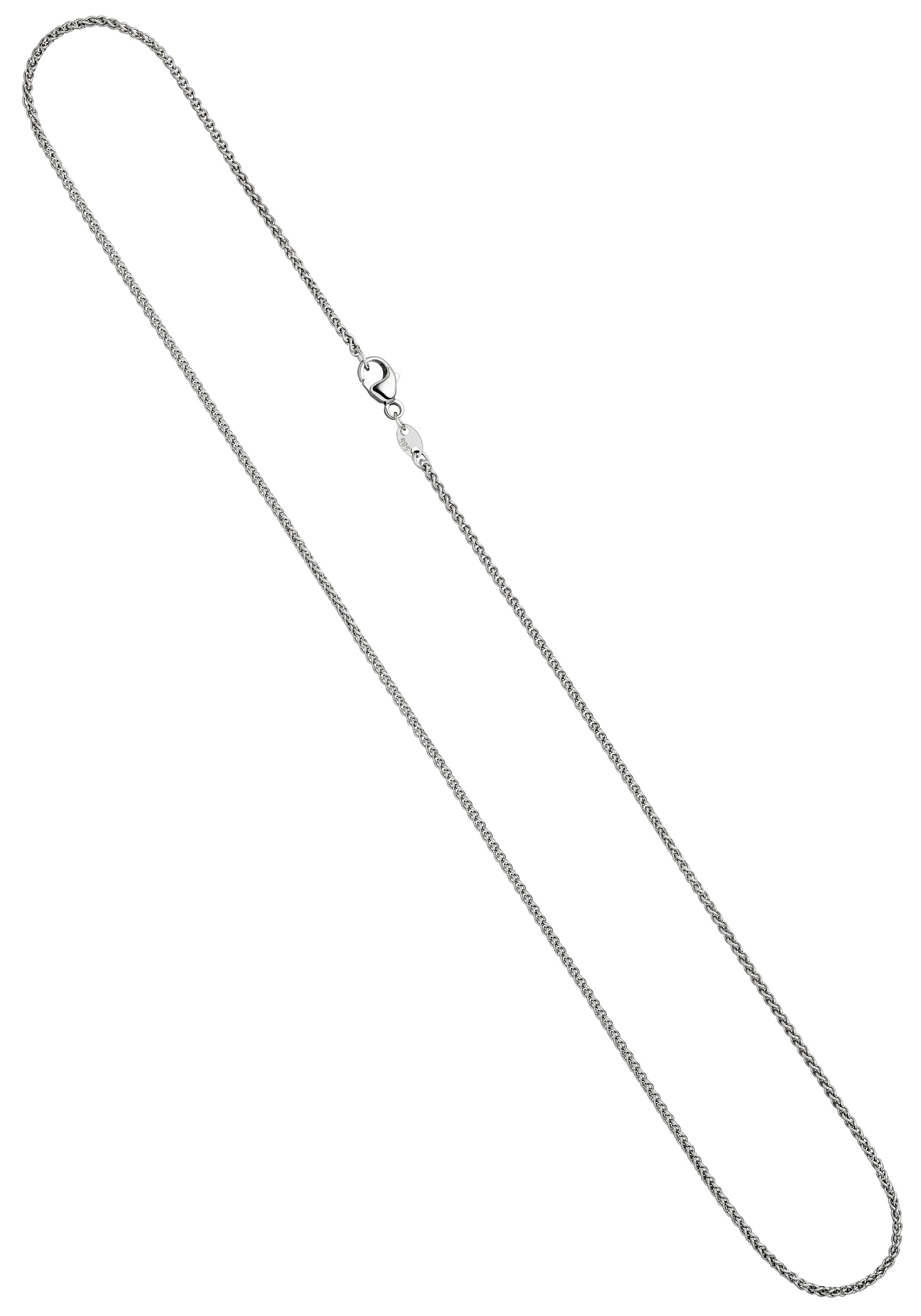 JOBO Kette ohne Anhänger Zopfkette, mm Weißgold 585 1,8 42 cm