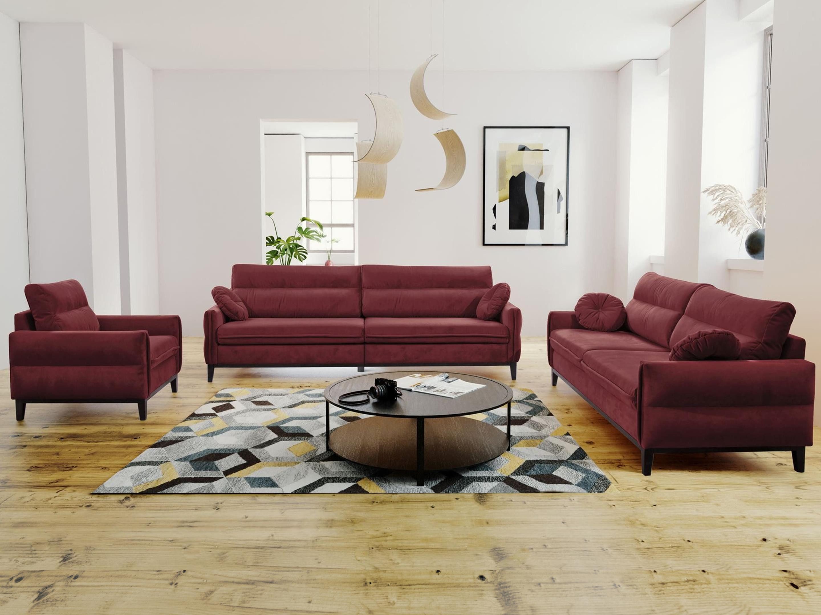 Beautysofa Polstergarnitur Belweder, (Couchgarnitur 321 Möbelset), günstig online kaufen