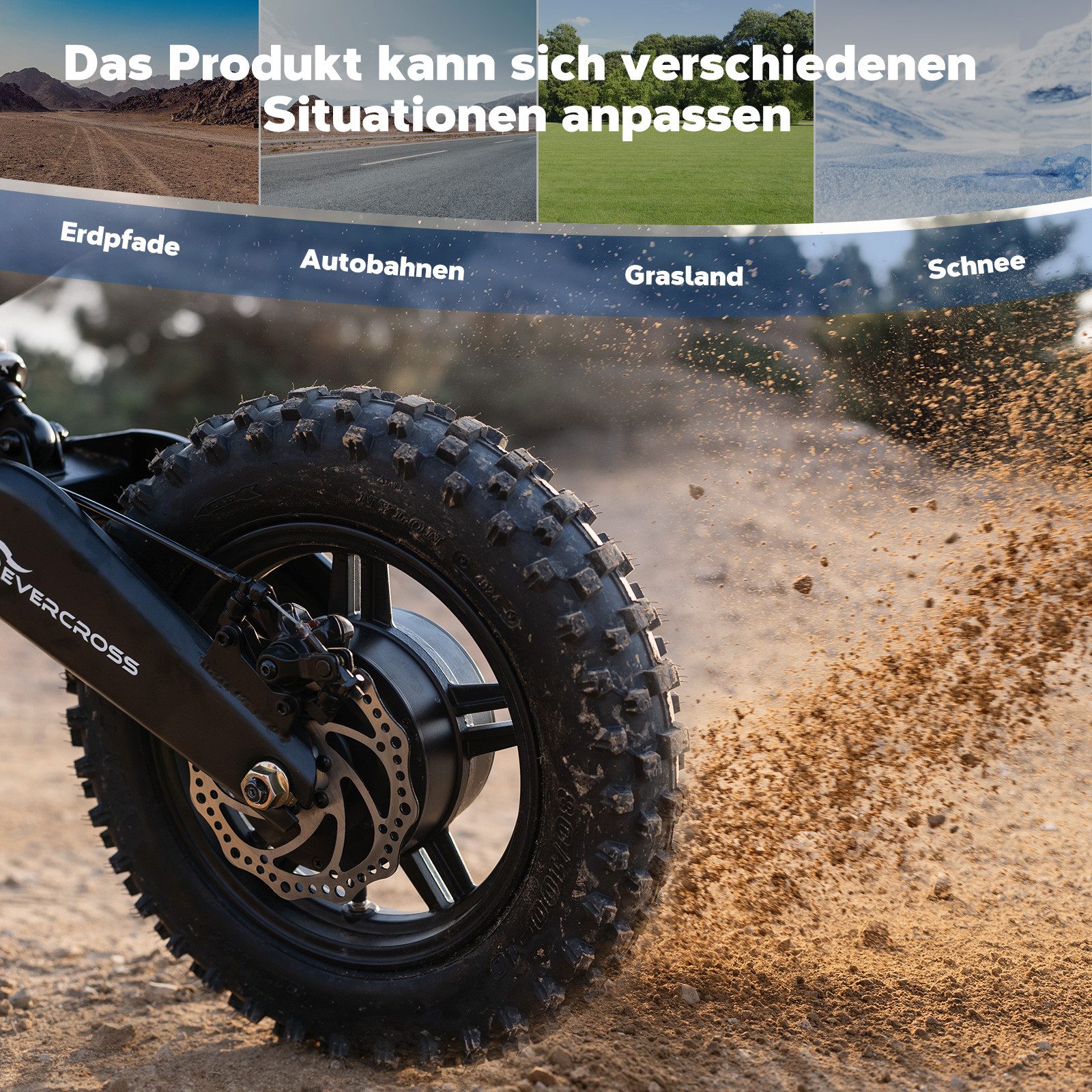 EVERCROSS TECH Elektro-Kindermotorrad EV65M Elektro Motorrad mit 48V 7.8AH Akku, Max 30KM/H, 500W, Elektromotorrad für Jugendliche ab 10 Jahren