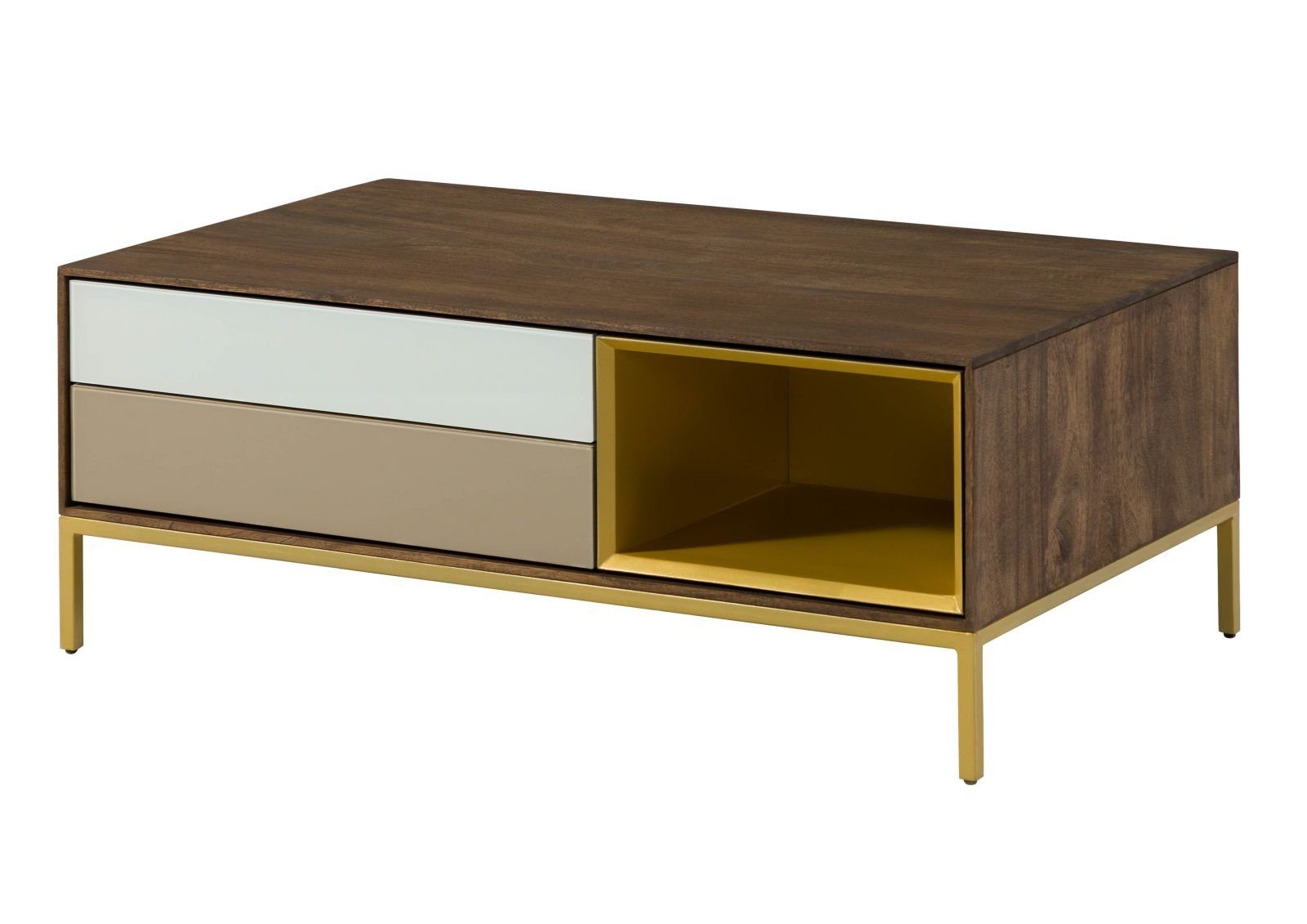 Massivmoebel24 Couchtisch CHICAGO (Massivholz, Massivholztisch), Couchtisch Mango 112x67x43 braun geölt CHICAGO #112