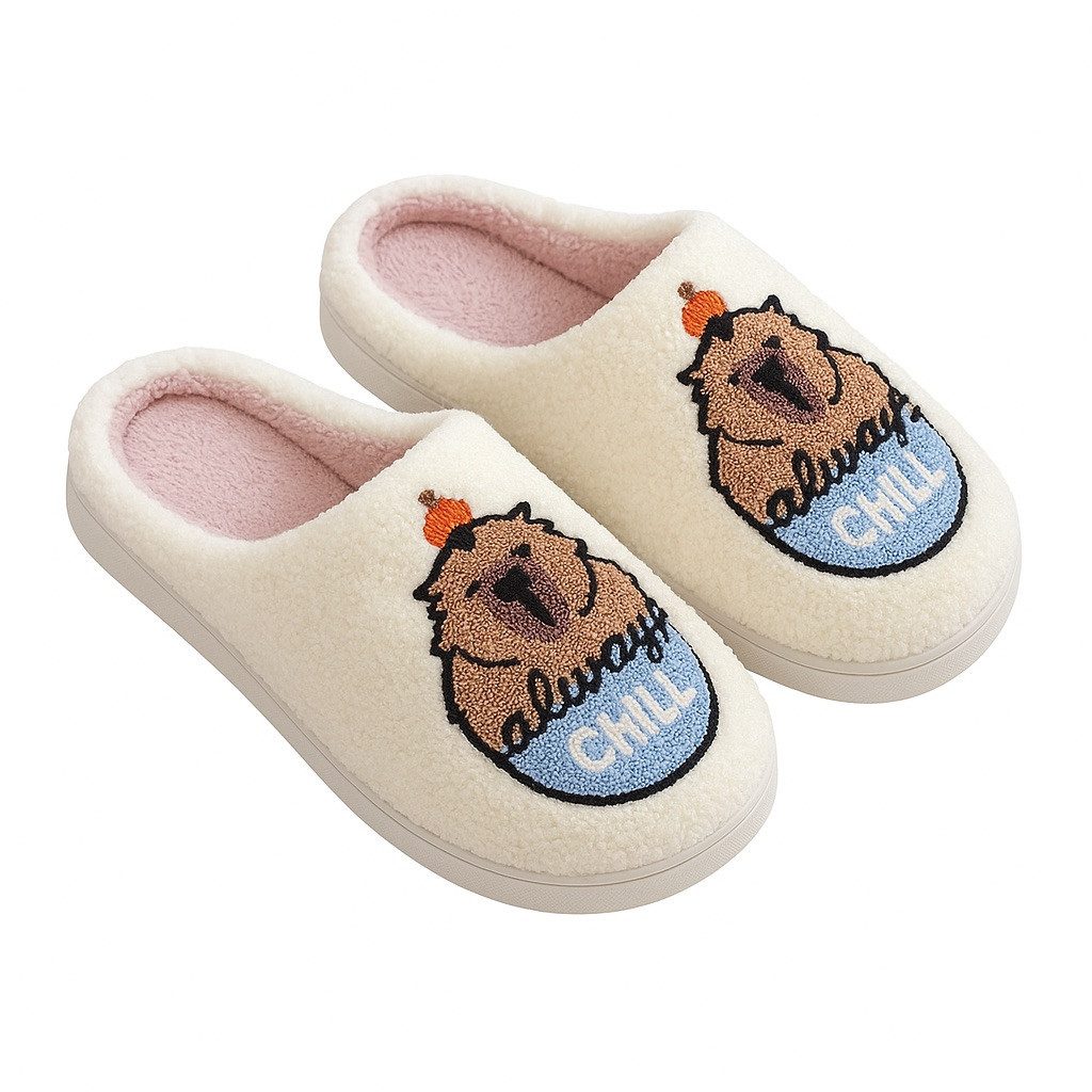 Corimori mit netten Motiven, Gr. 34-44, Antirutsch & bequem Plüsch Hausschuhe (Packung, Geschenk) Capybara Pantoffeln für Kinder und Erwachsene, EU Größe 40-41