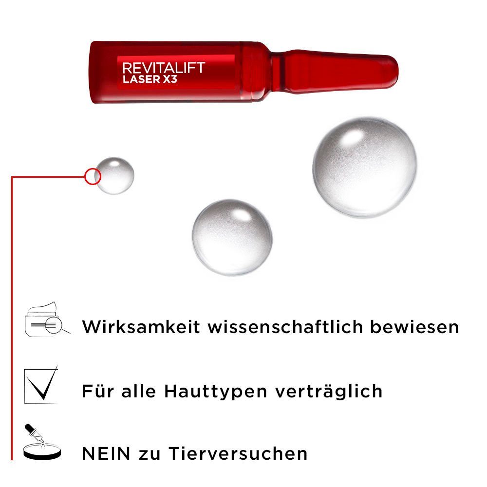 x3, 7-Tage-Ampullen-Kur Revitalift Laser Gesichtsserum PARIS L'ORÉAL