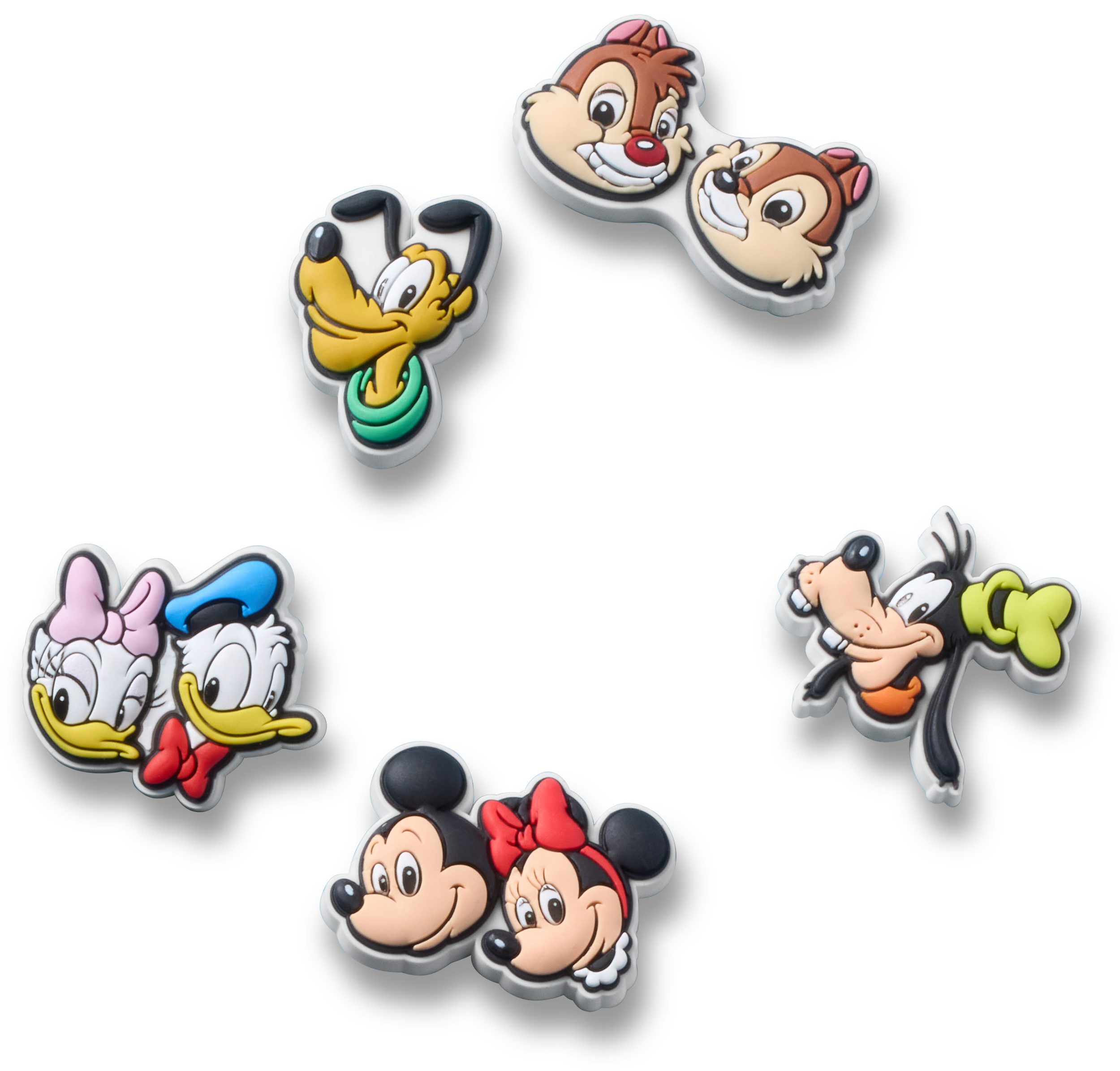 Crocs Schuhanstecker Jibbitz™ Mickey and Friends (Set, 5-tlg., Kein Spielzeug. Nicht für Kinder unter 3 Jahren geeignet), Mickey Mouse Motive zum Anstecken, Charm, Anstecker für Crocs Schuhe