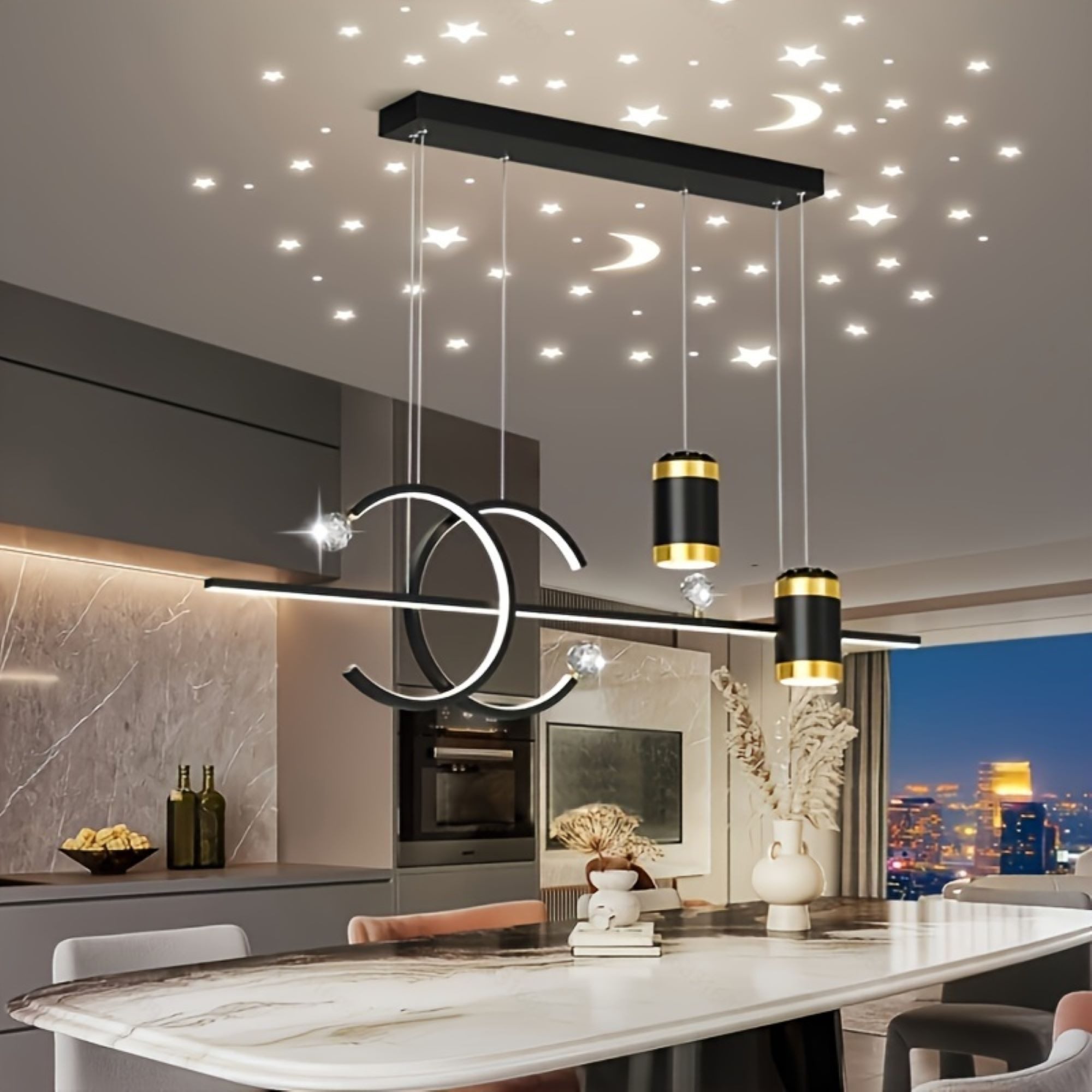 JDONG LED Pendelleuchte moderner luxuriöser, 3 günstig online kaufen