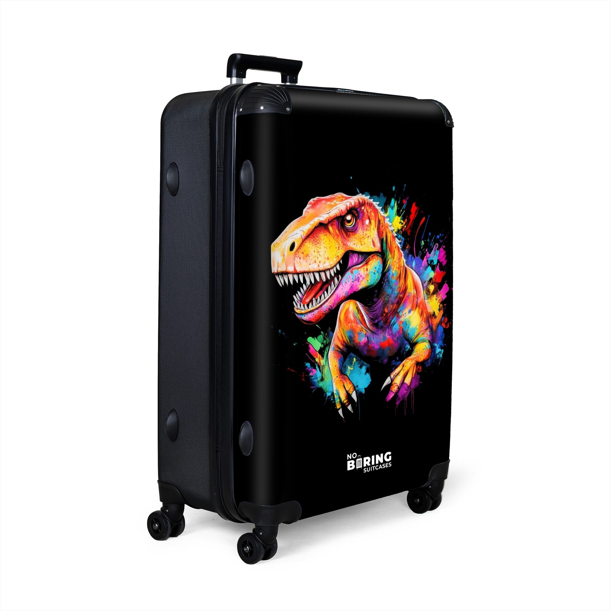 NoBoringSuitcases.com© Hartschalen-Trolley Dinosaurier mit buntem Graffiti günstig online kaufen