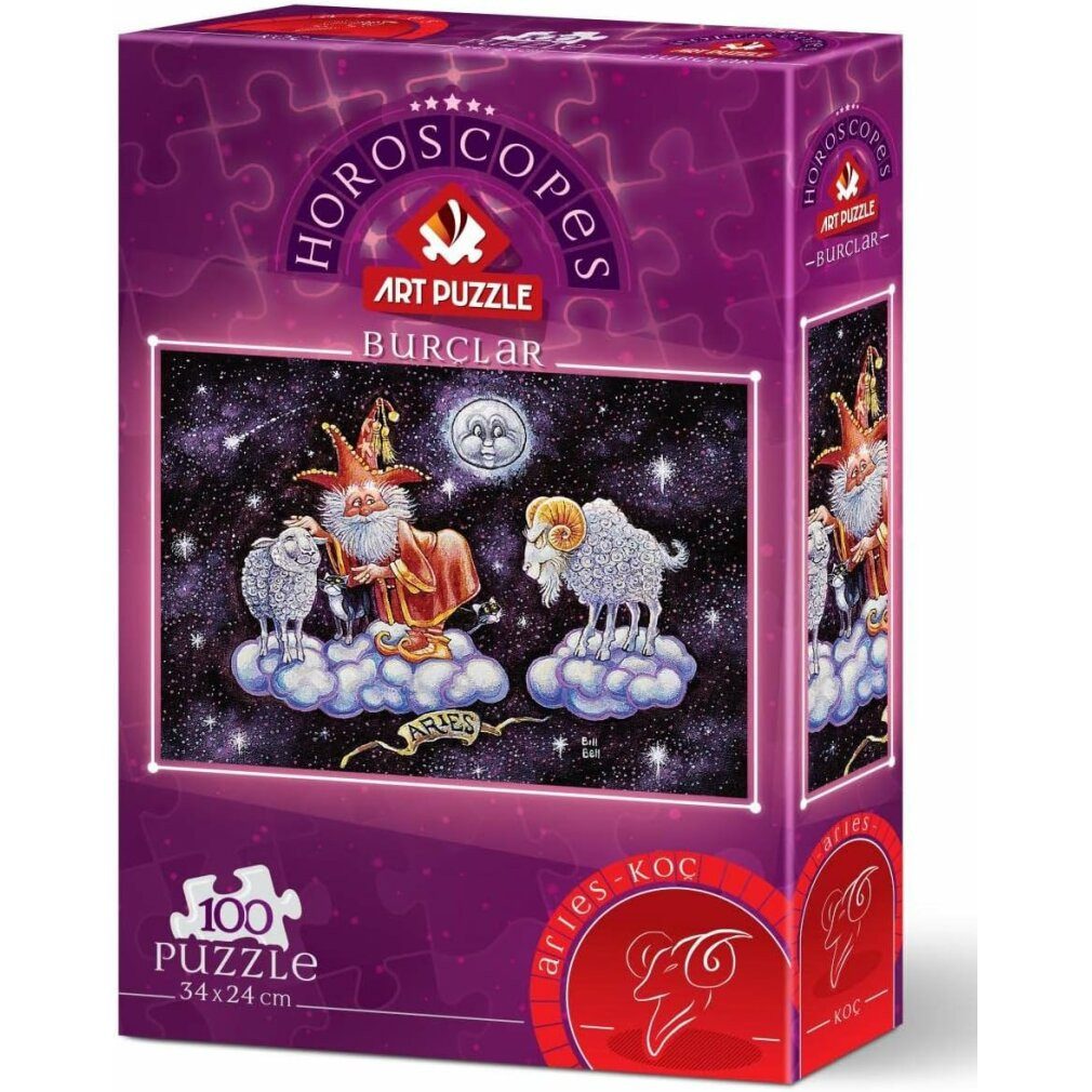 ART PUZZLE Puzzle Puzzle Tierkreiszeichen: Widder 100 Teile, Puzzleteile