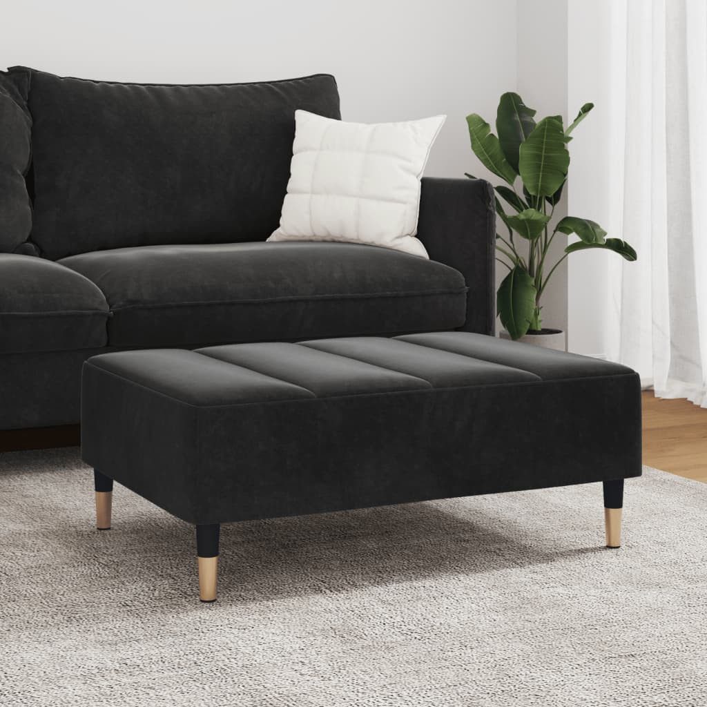 vidaXL Polsterhocker Fußhocker Schwarz 77x55x31 cm günstig online kaufen
