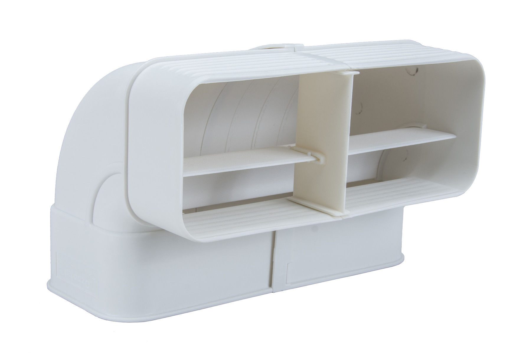 Quellmalz Abluft-Set optimAIRo-Bogen senkrecht 90° Flachkanal Abluftsystem