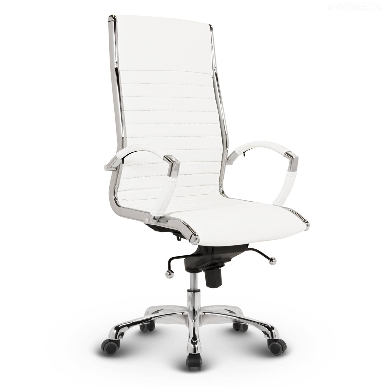 Versee Для шефа VERSEE Montreal Bürostuhl Leder, 150kg belastbar, ergonomisch (Design Drehstuhl für Büro und Arbeitszimmer), mit Lendenstütze, höhenverstellbar, gepolstert, Wippmechanik