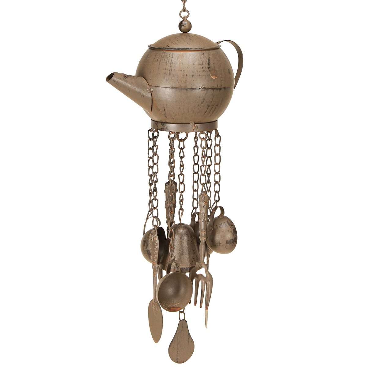 Viana Gartenfigur Windspiel Teekanne Metall Hängedeko günstig online kaufen