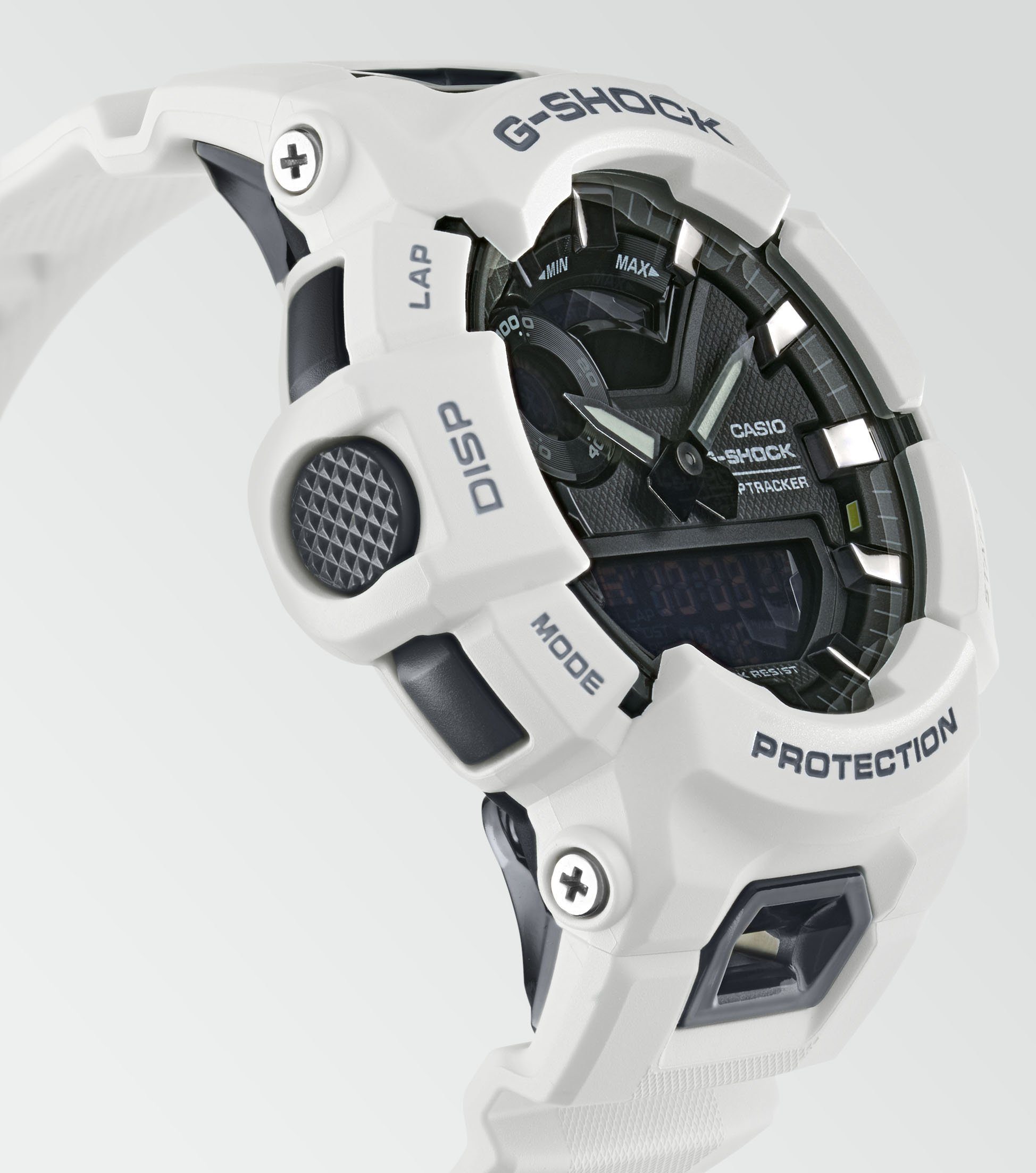 CASIO G-SHOCK GBA-900 Smartwatch, Armbanduhr,Herren,Bluetooth,Schrittzähler,digital, bis 20bar wasserd. weiß