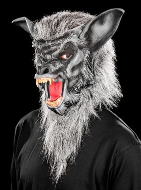 Fun World Verkleidungsmaske Werwolf grau