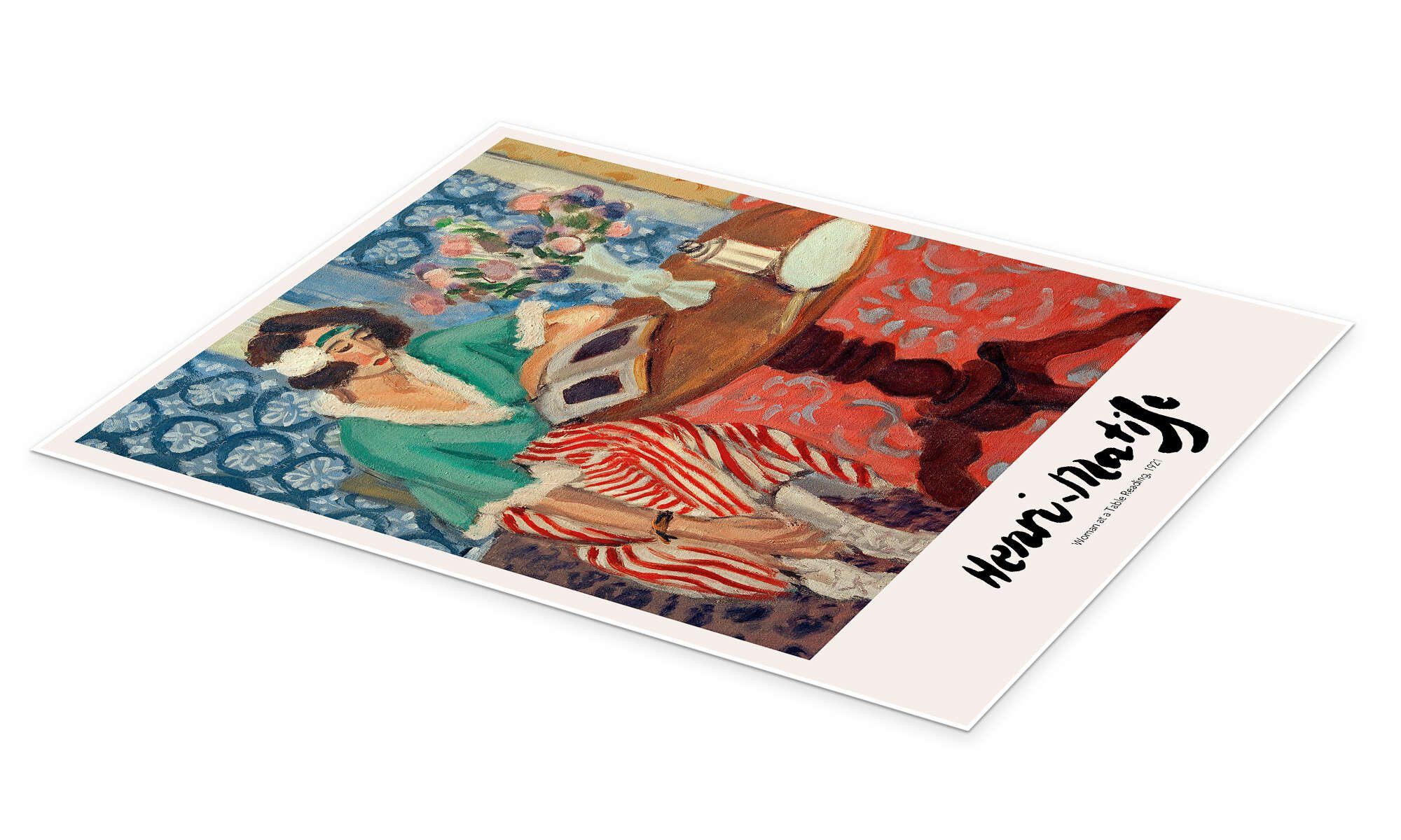 Posterlounge Wandbild Woman at a Table Reading, 1921, Henri Matisse, erhältlich als Poster, Leinwandbild, Wandsticker oder Acrylglasbild – Bild 2 von 5