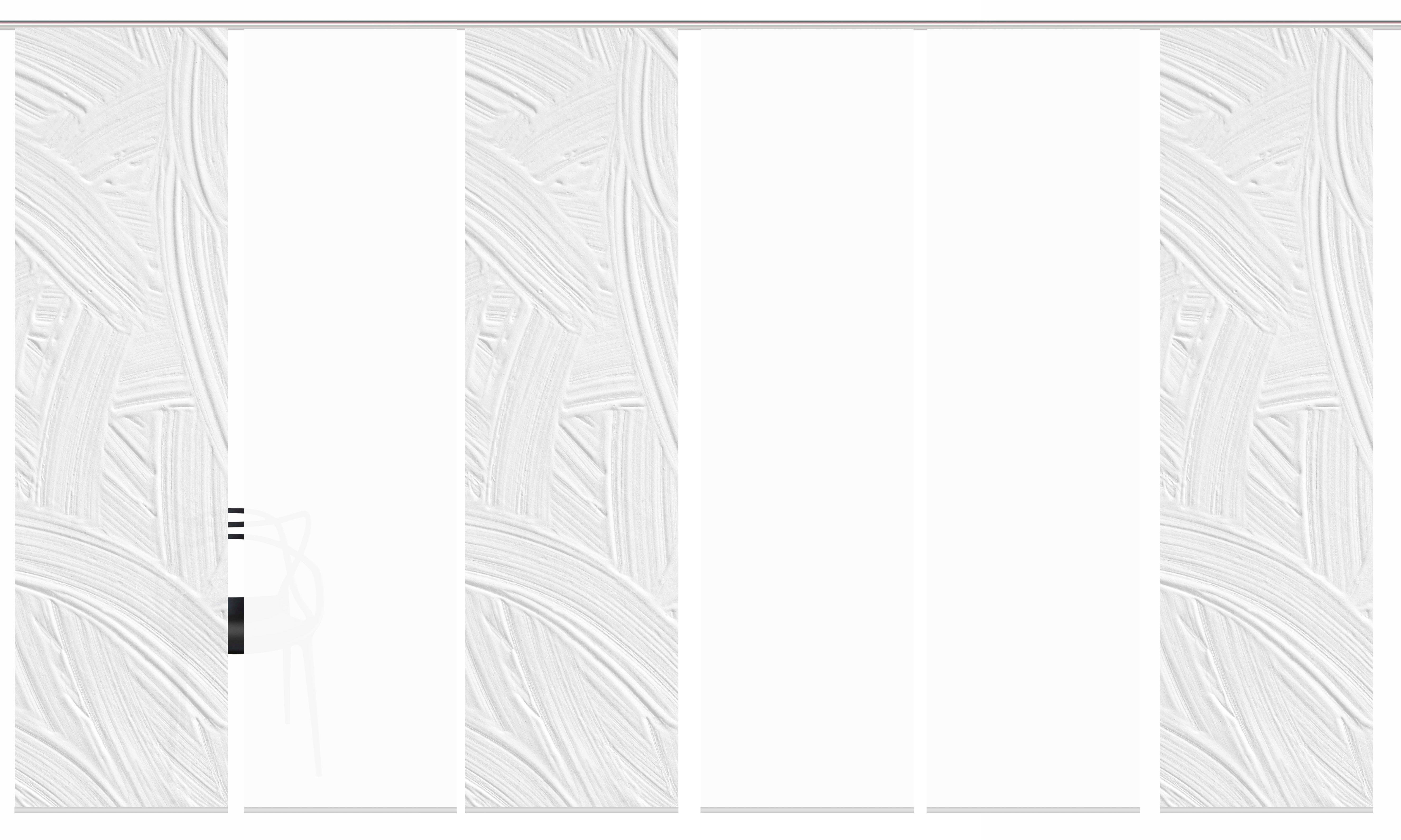 HOME WOHNIDEEN Schiebegardine TALIA 6er SET (6 St), Paneelwagen, blickdicht, Schiebevorhang Digidruck 6er Set TALIA